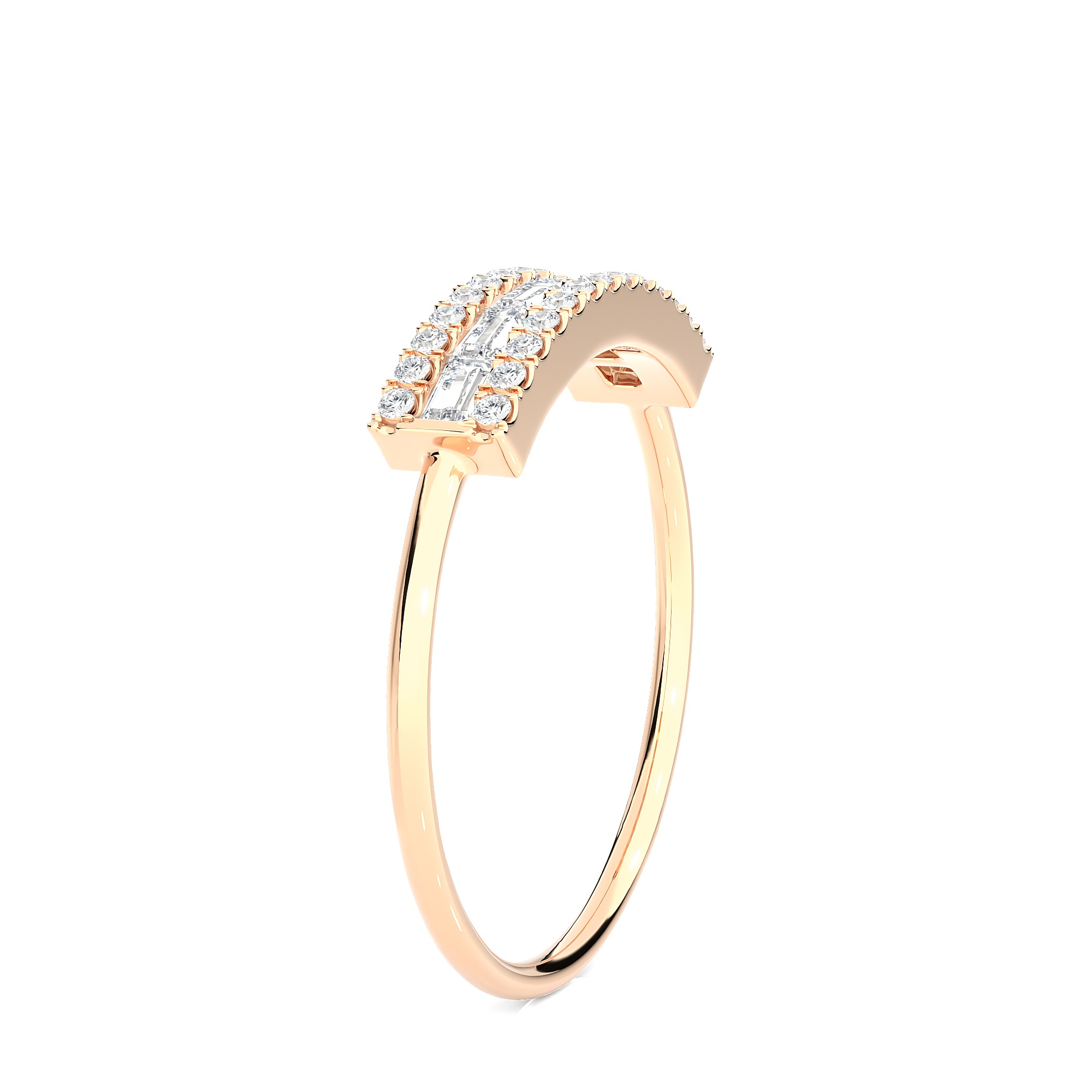 Light Minimalist Diamond Ring 3D print model_7