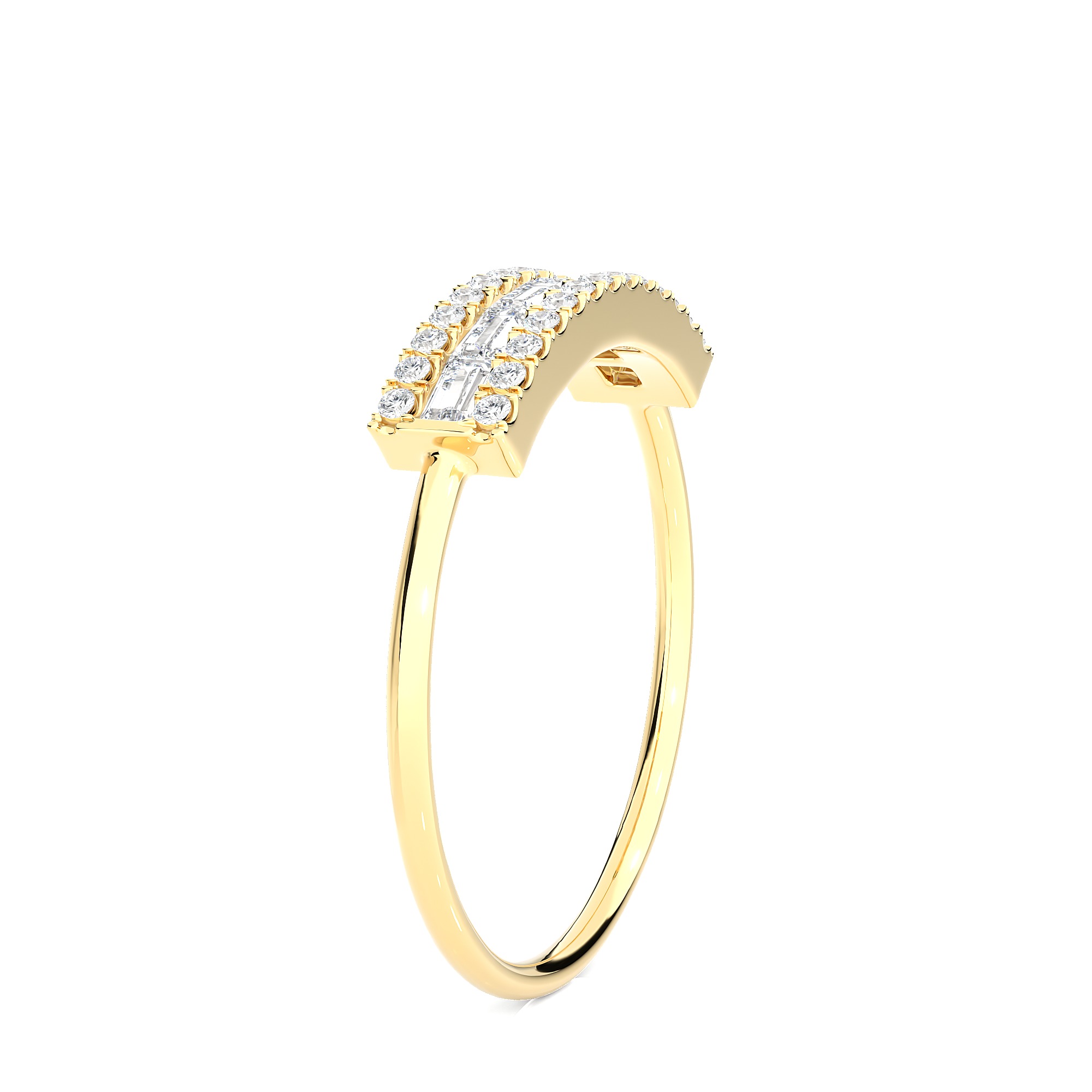 Light Minimalist Diamond Ring 3D print model_8