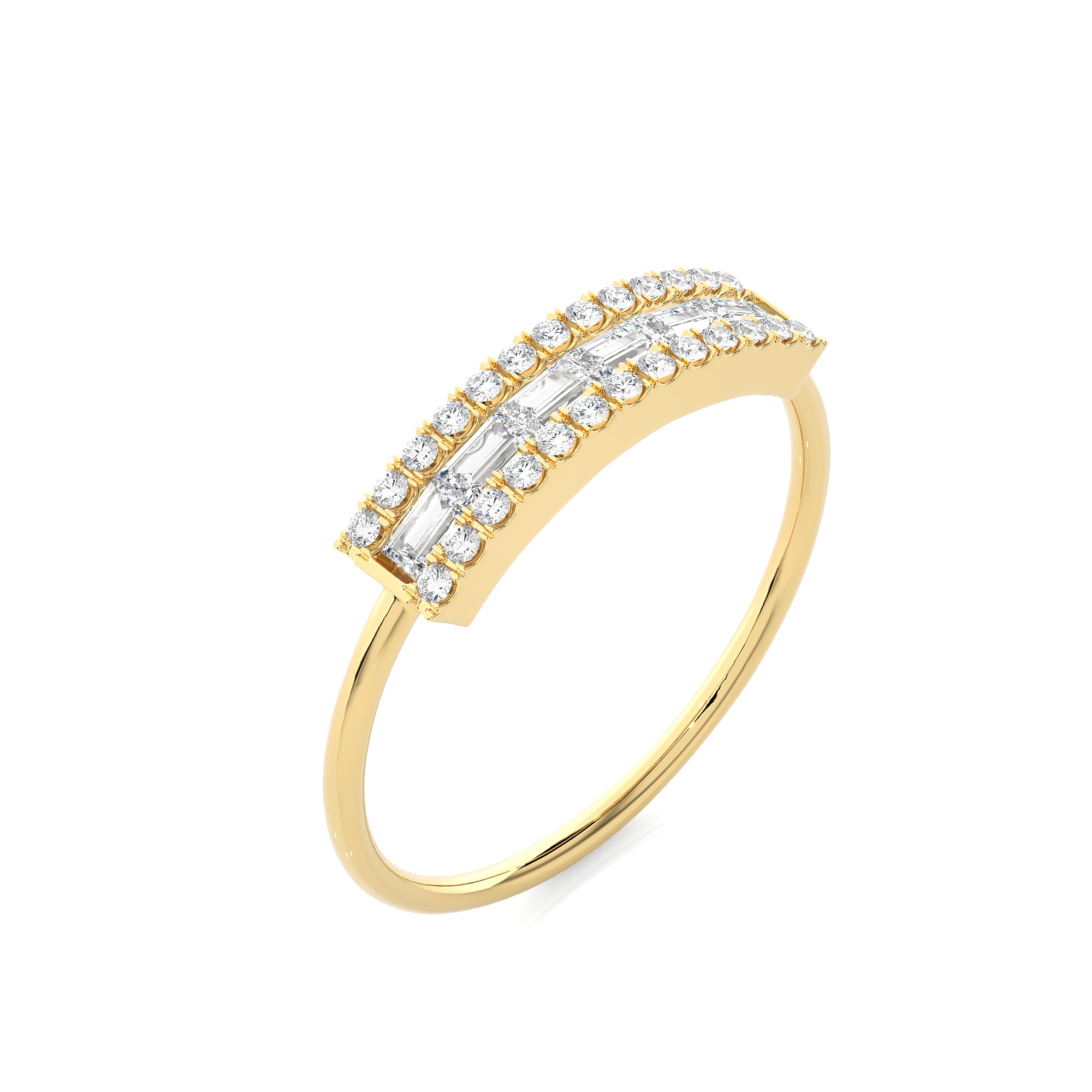 Light Minimalist Diamond Ring 3D print model_3