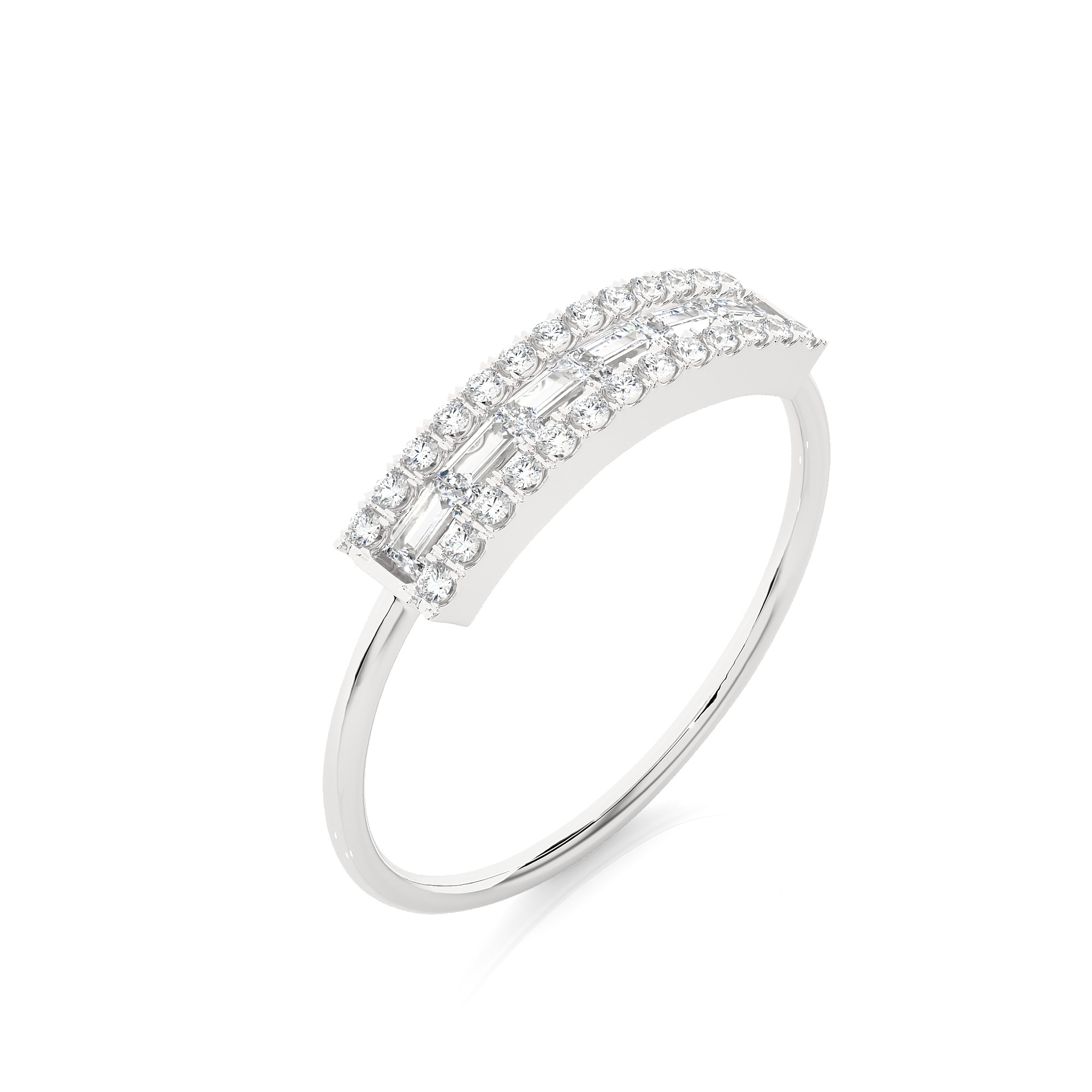 Light Minimalist Diamond Ring 3D print model_5