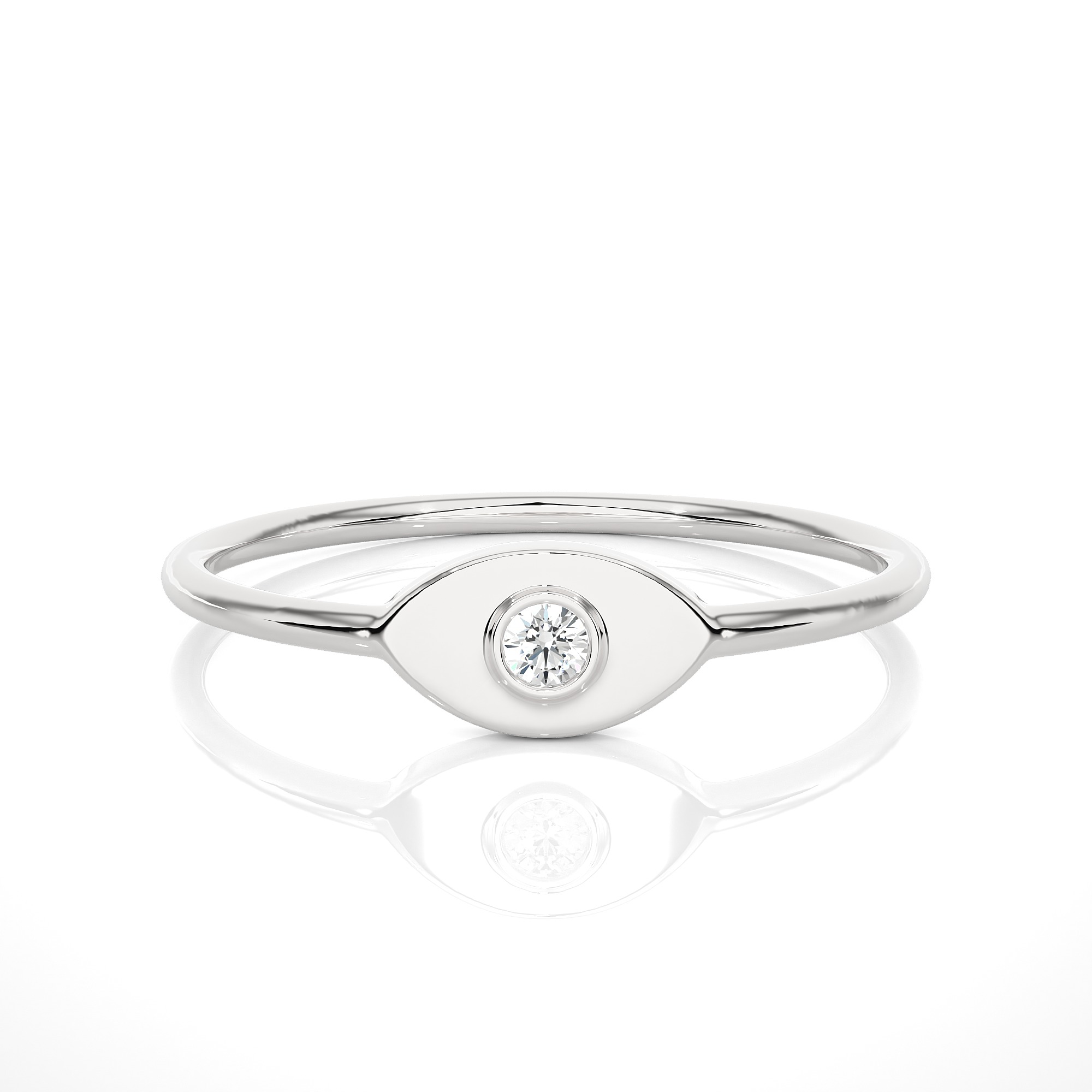 Light Minimalist Diamond Ring 3D print model_1