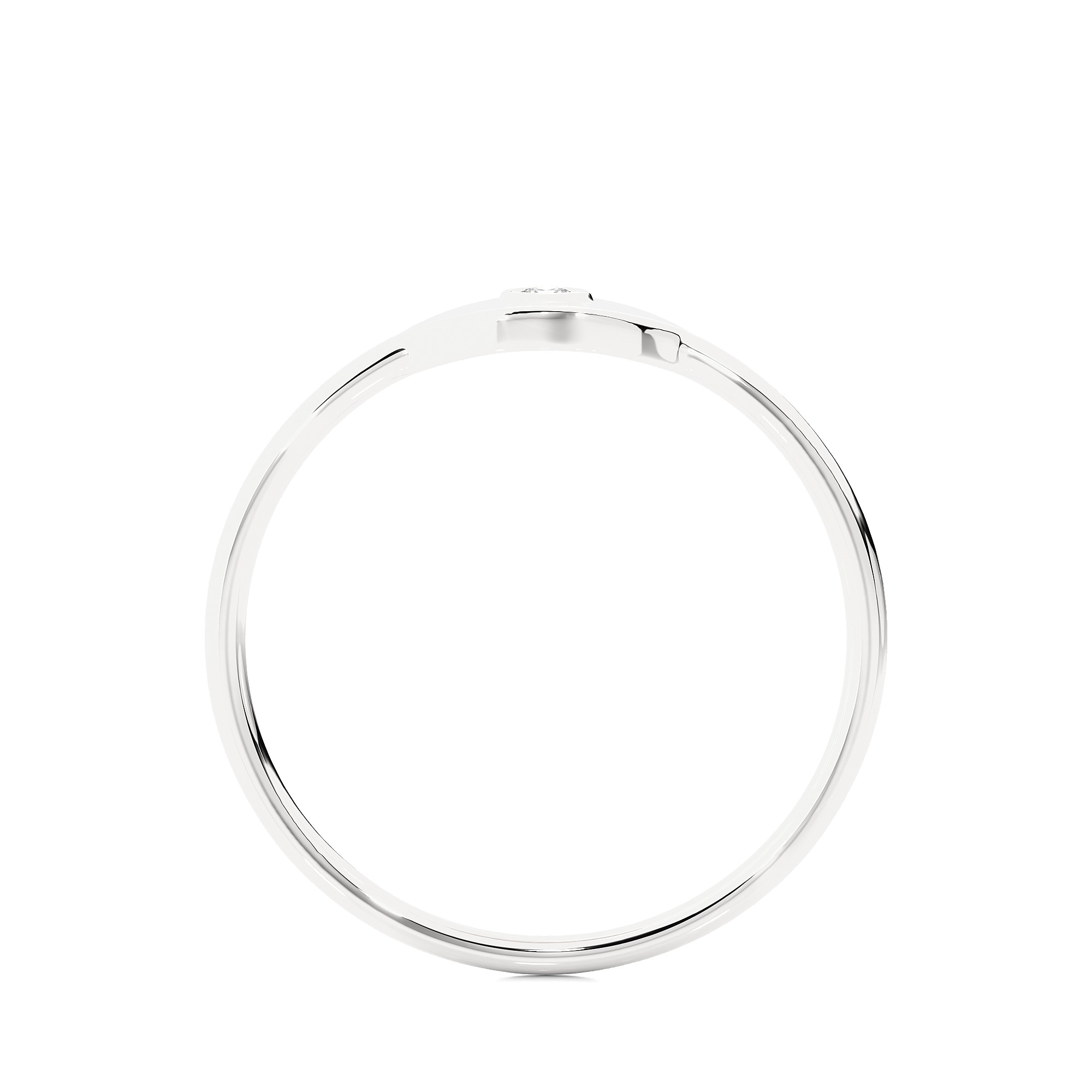 Light Minimalist Diamond Ring 3D print model_12