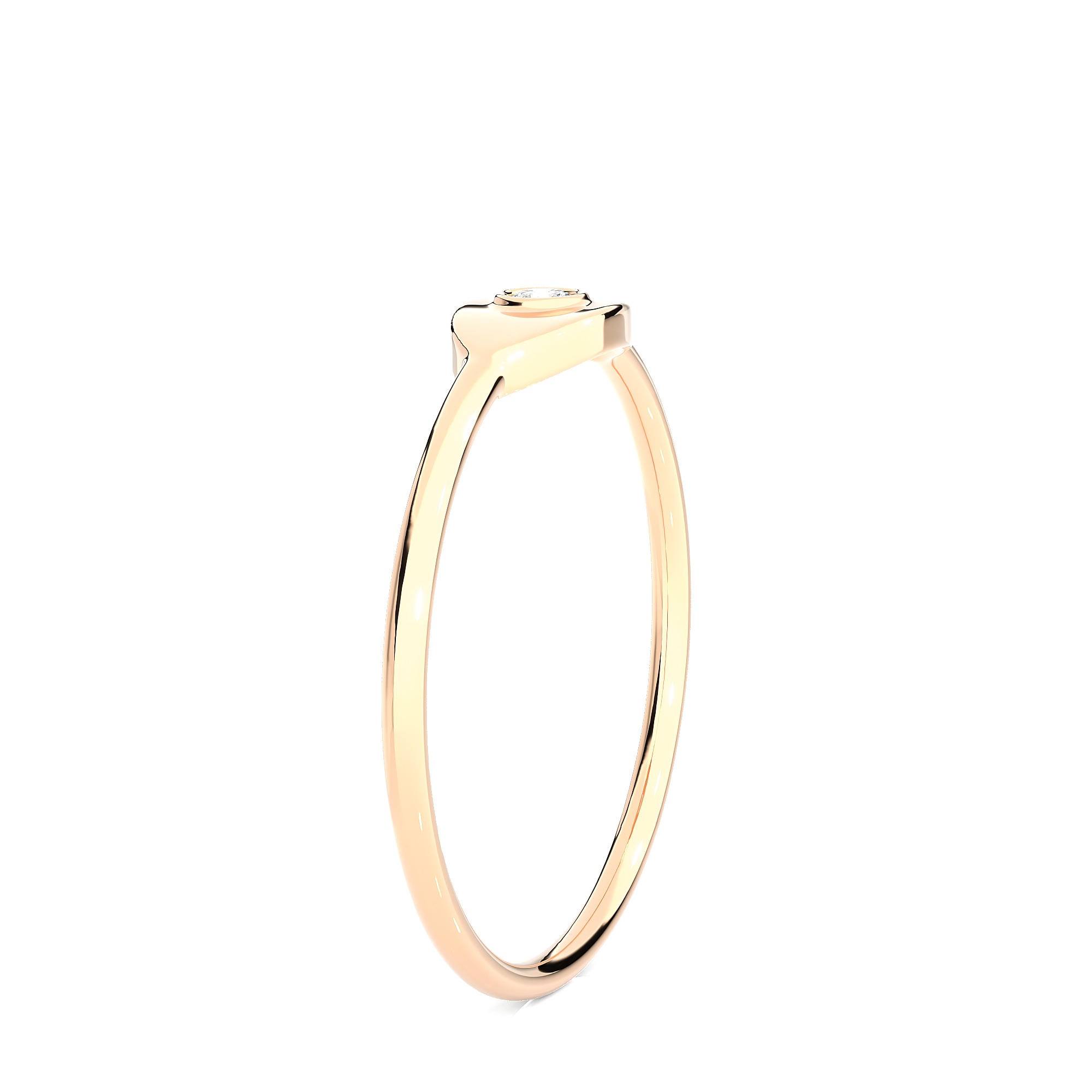 Light Minimalist Diamond Ring 3D print model_7