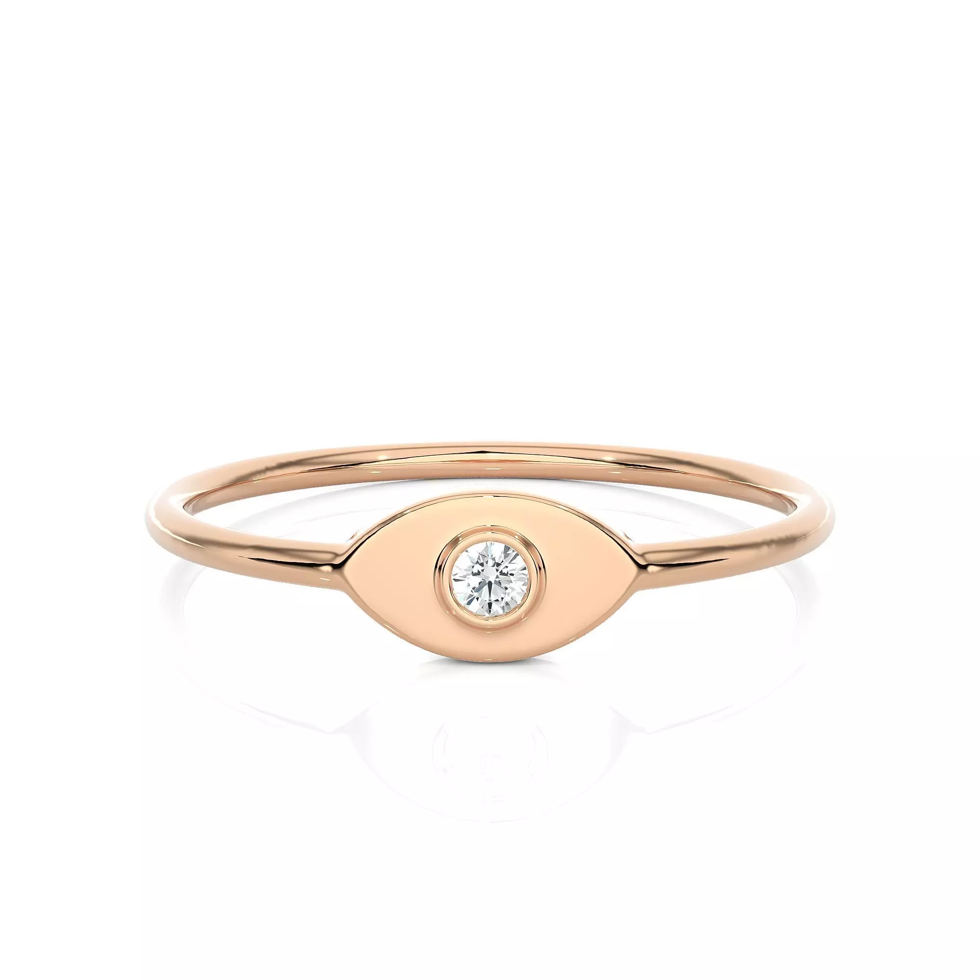 Light Minimalist Diamond Ring 3D print model_0