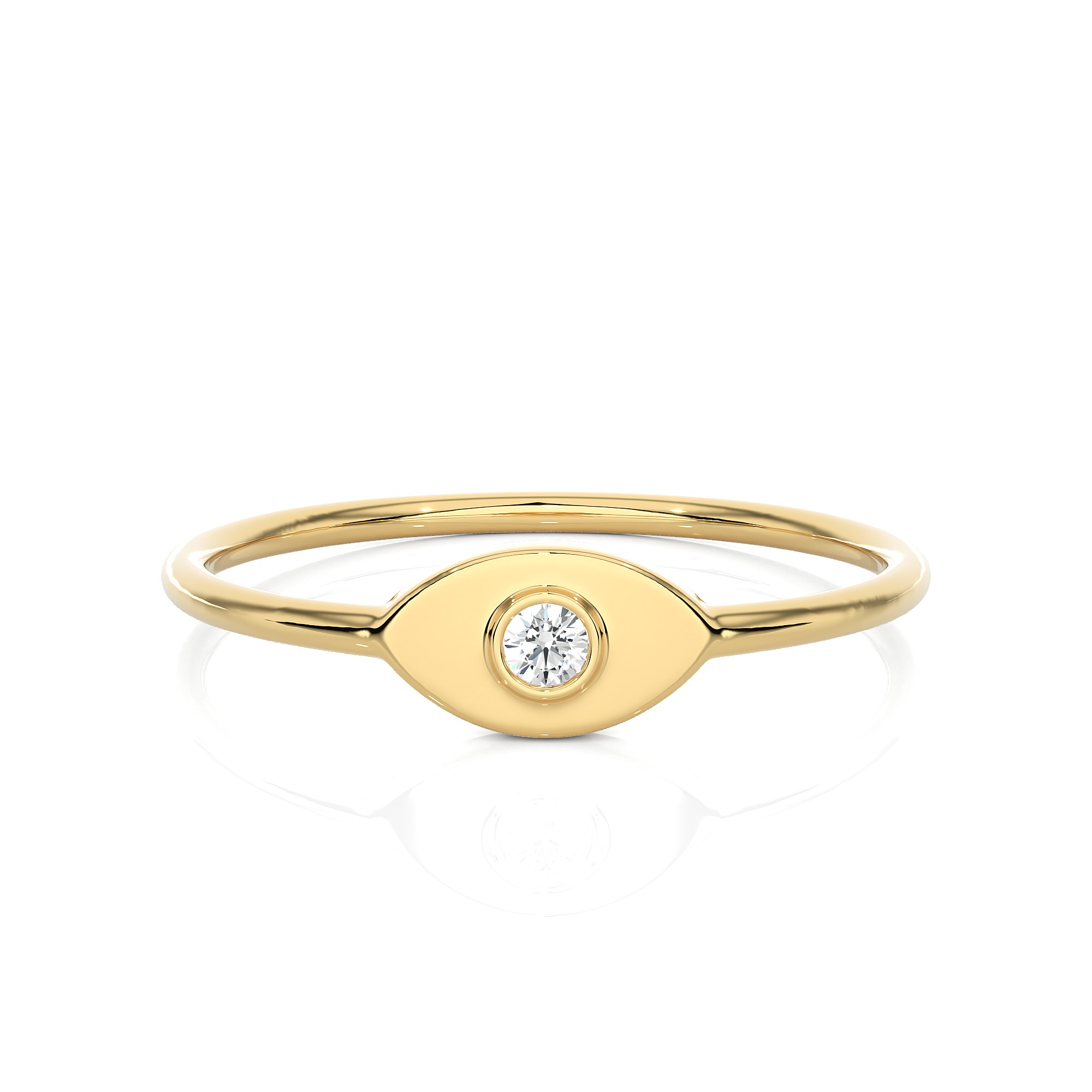 Light Minimalist Diamond Ring 3D print model_2