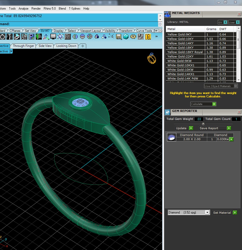 Light Minimalist Diamond Ring 3D print model_4
