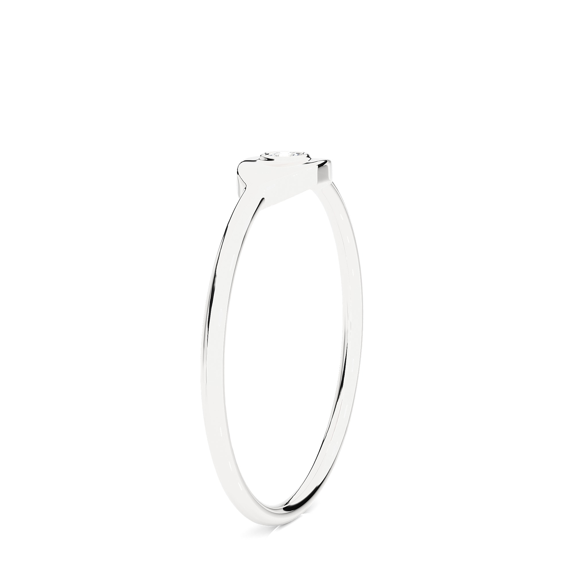 Light Minimalist Diamond Ring 3D print model_8