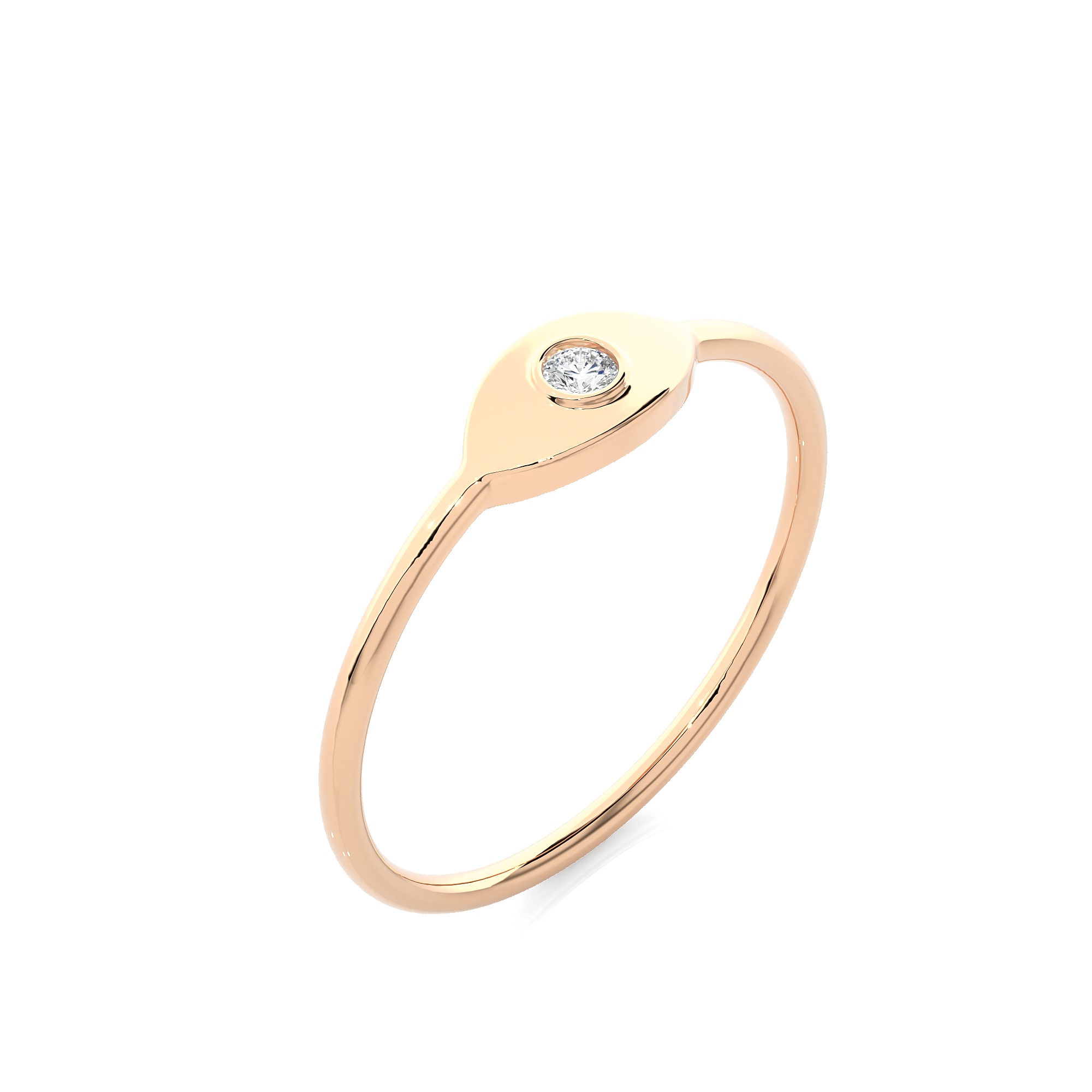 Light Minimalist Diamond Ring 3D print model_5