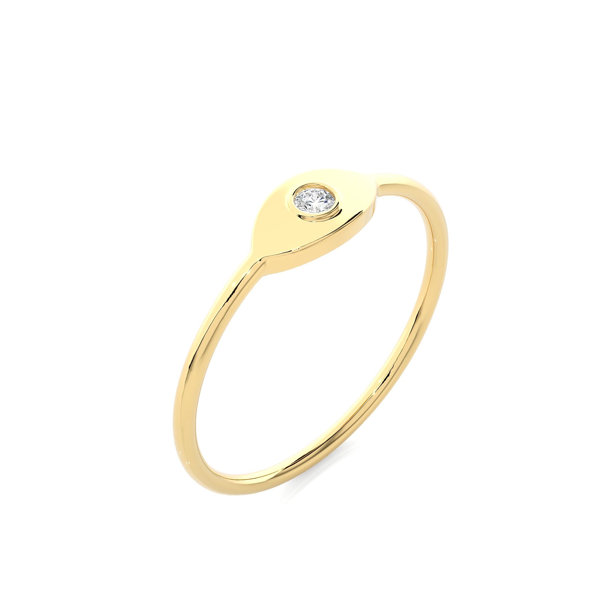 Light Minimalist Diamond Ring 3D print model_3