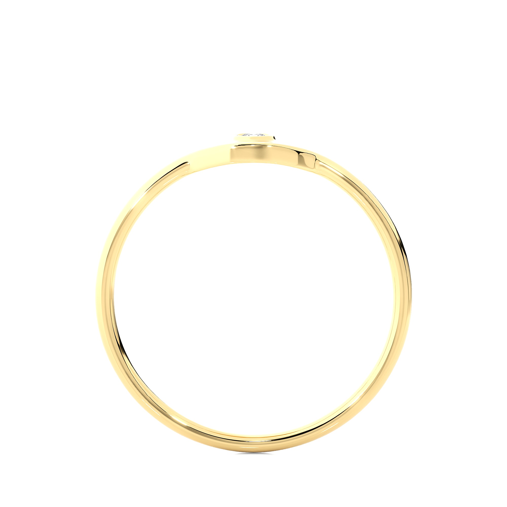 Light Minimalist Diamond Ring 3D print model_11