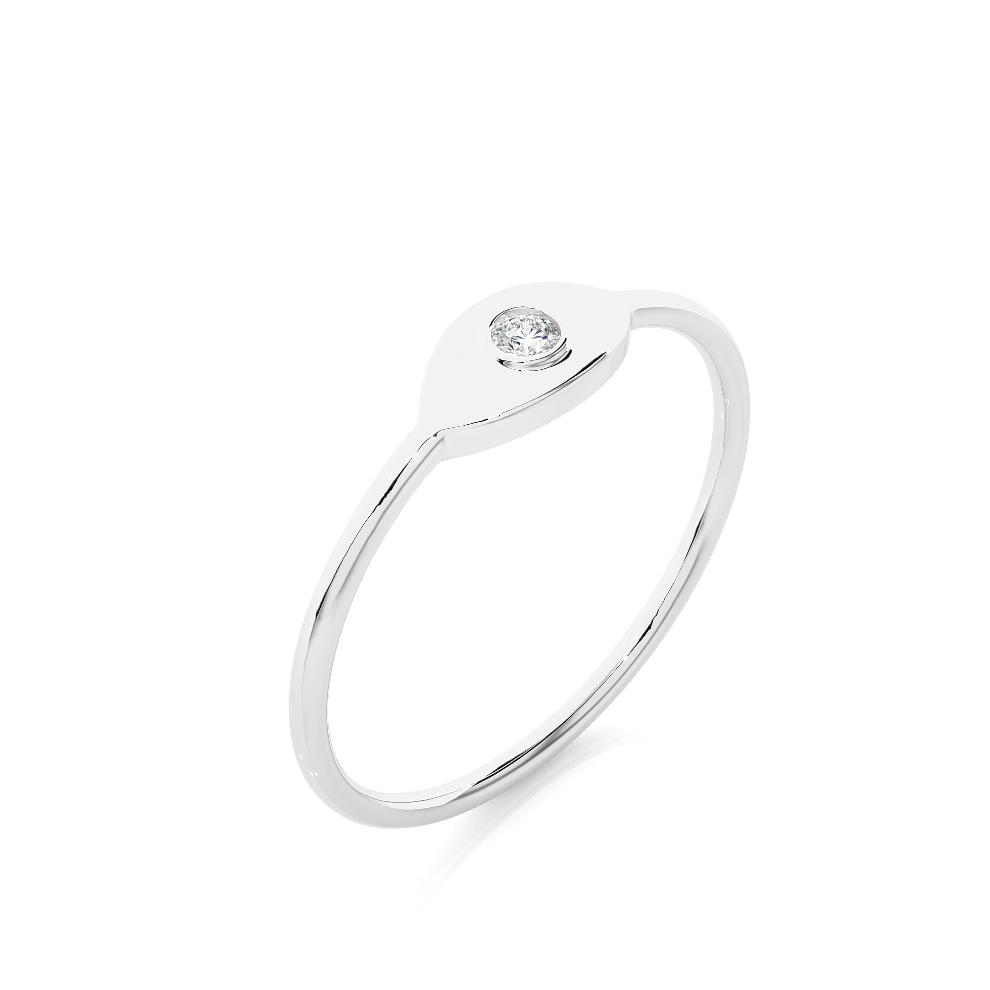 Light Minimalist Diamond Ring 3D print model_6