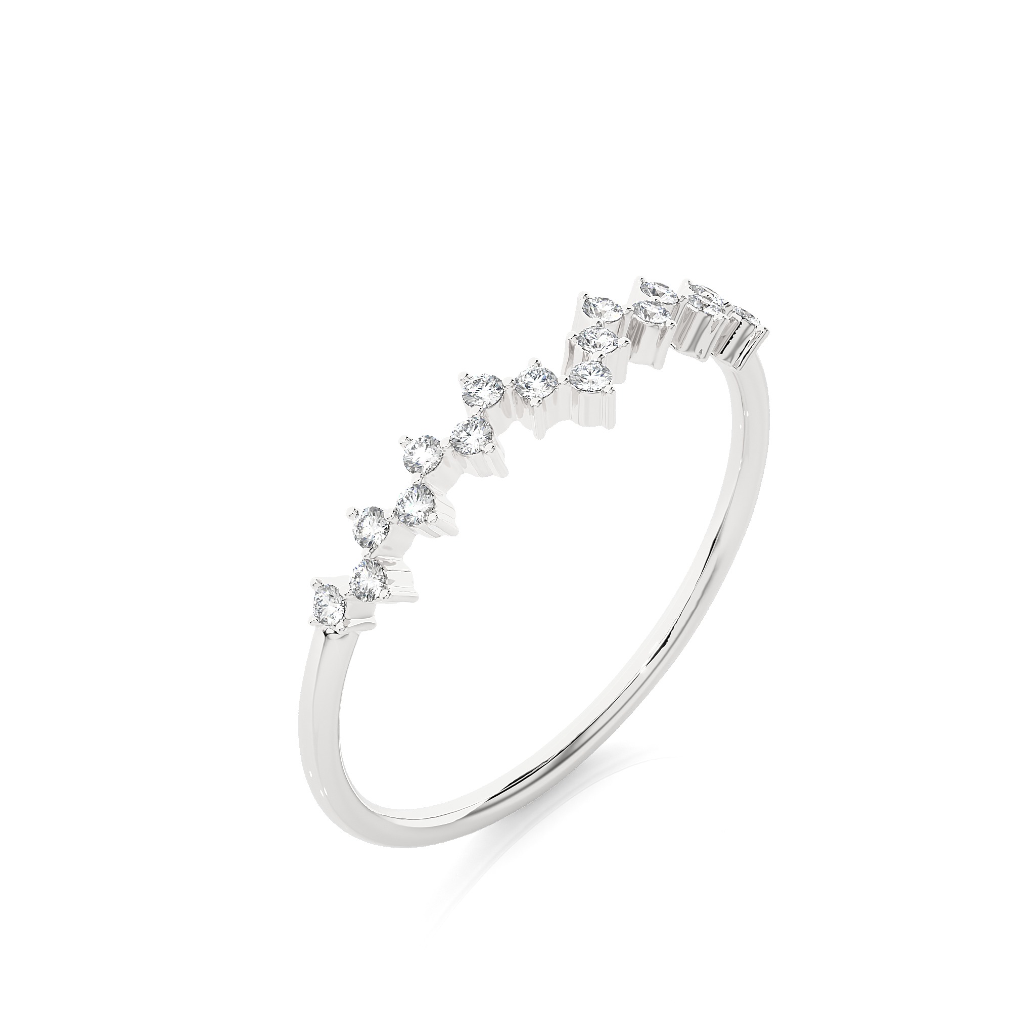 Light Minimalist Diamond Ring 3D print model_6