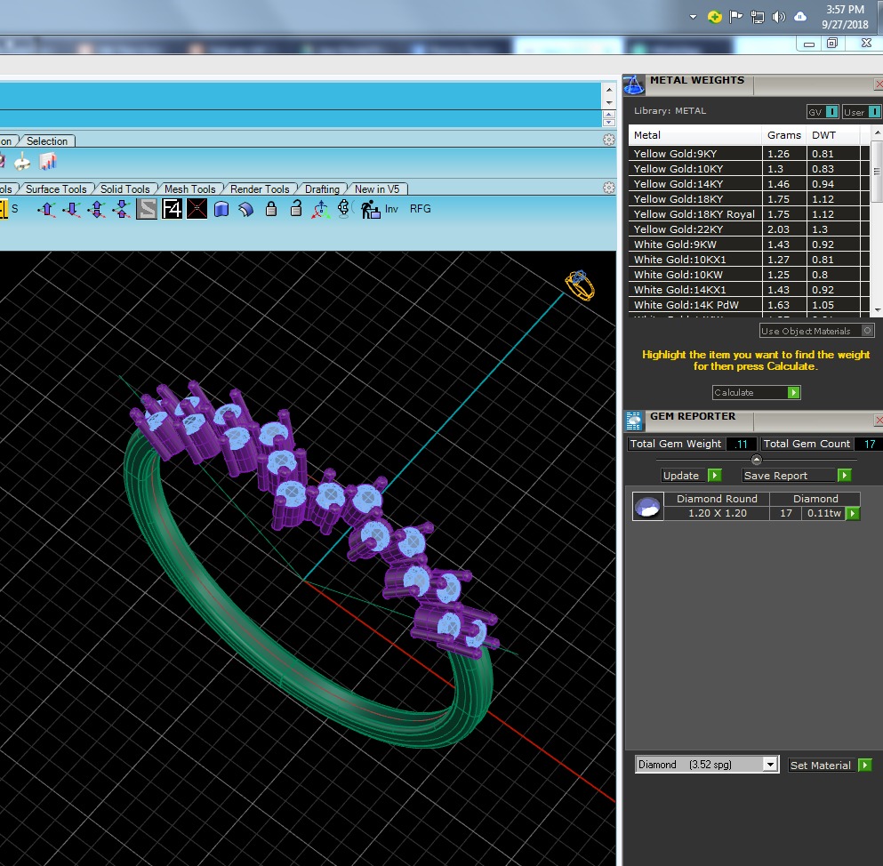 Light Minimalist Diamond Ring 3D print model_4