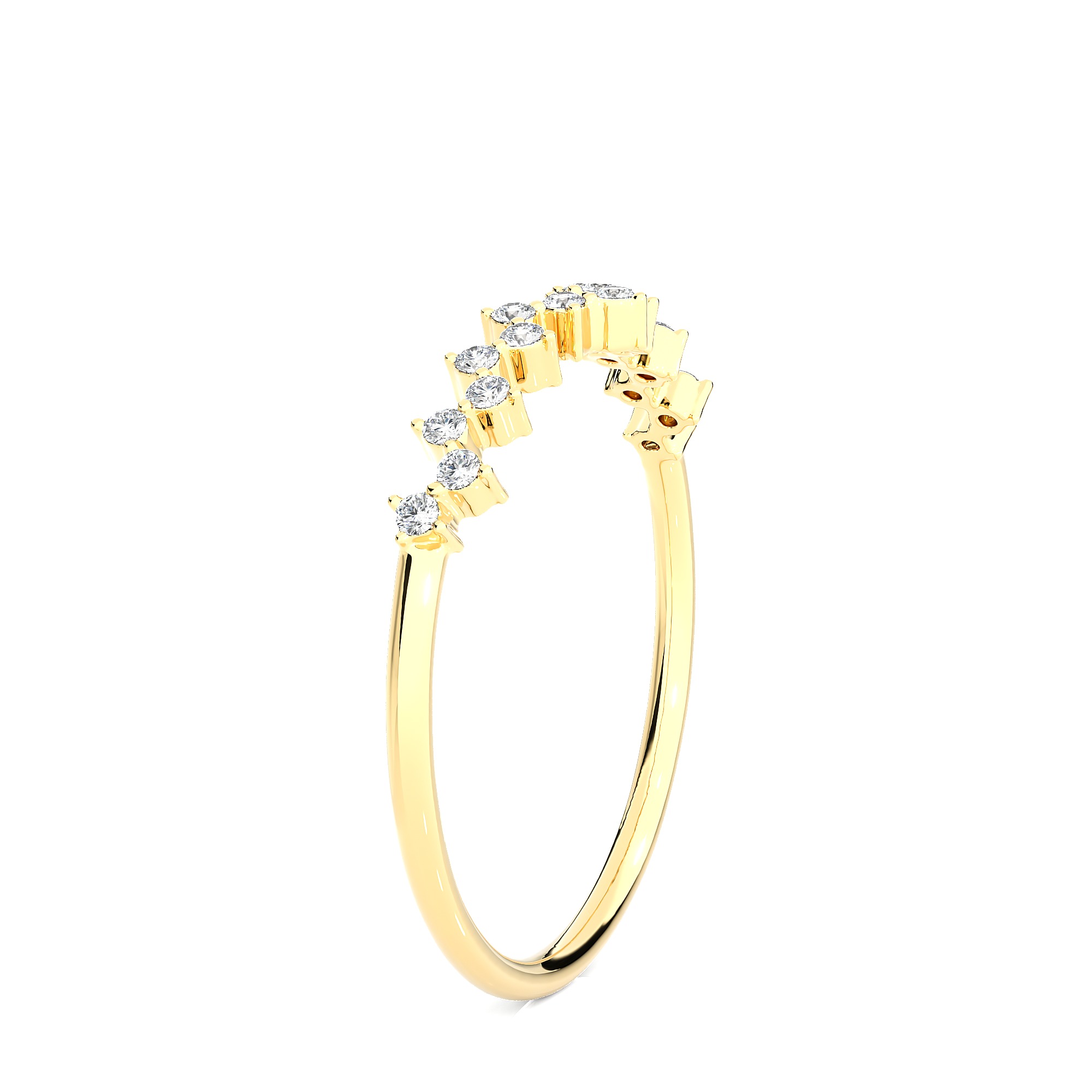 Light Minimalist Diamond Ring 3D print model_8