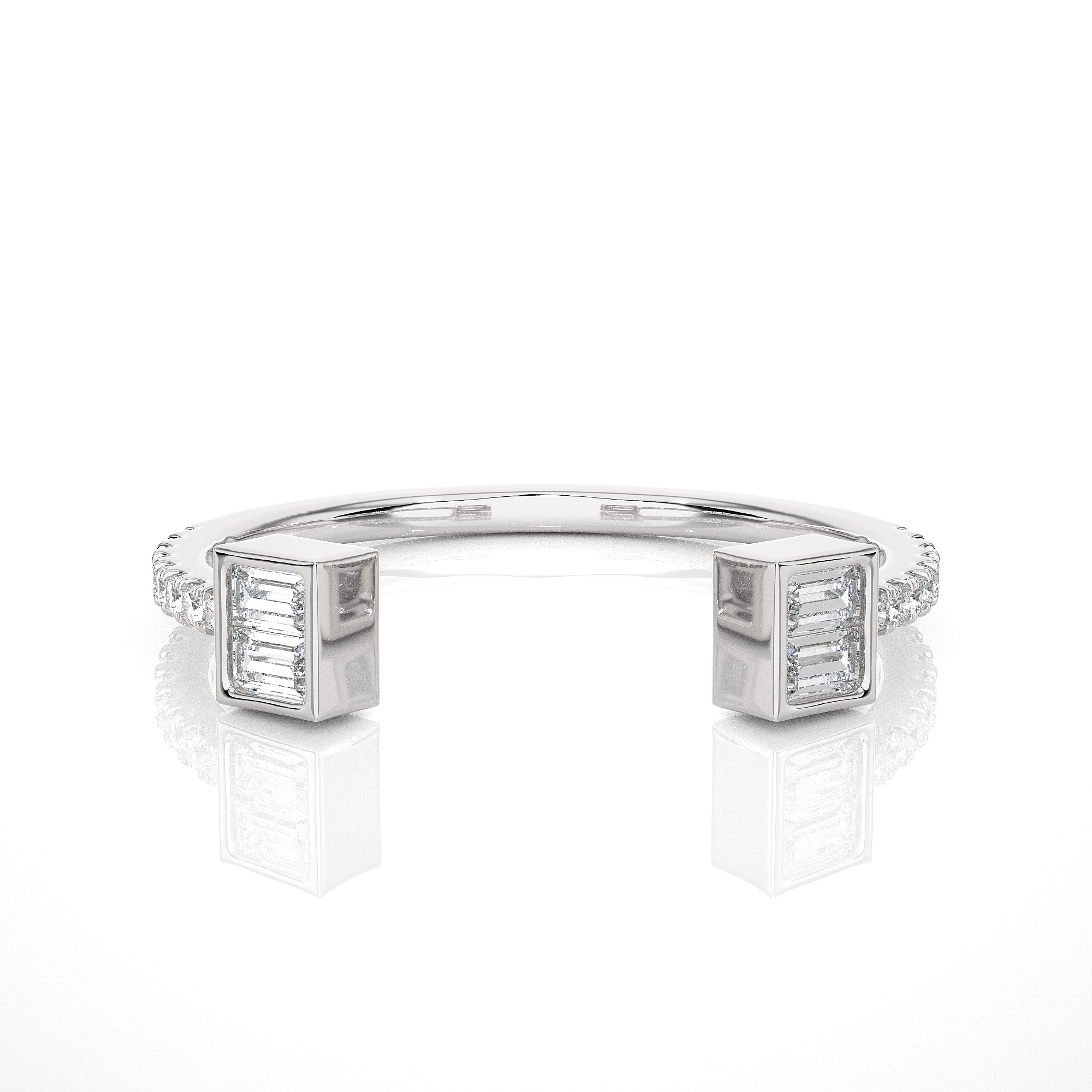 Light Minimalist Diamond Ring 3D print model_2