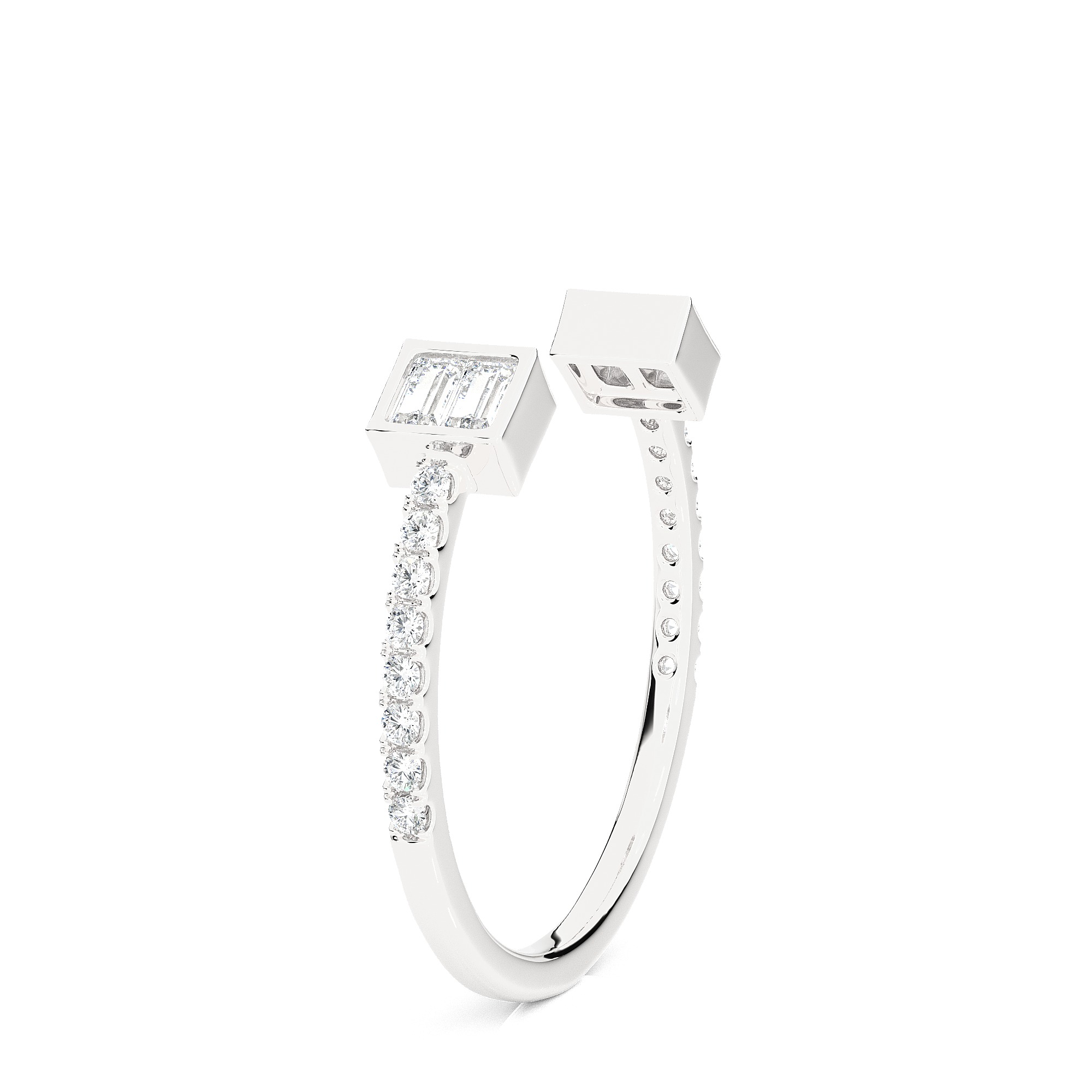 Light Minimalist Diamond Ring 3D print model_7