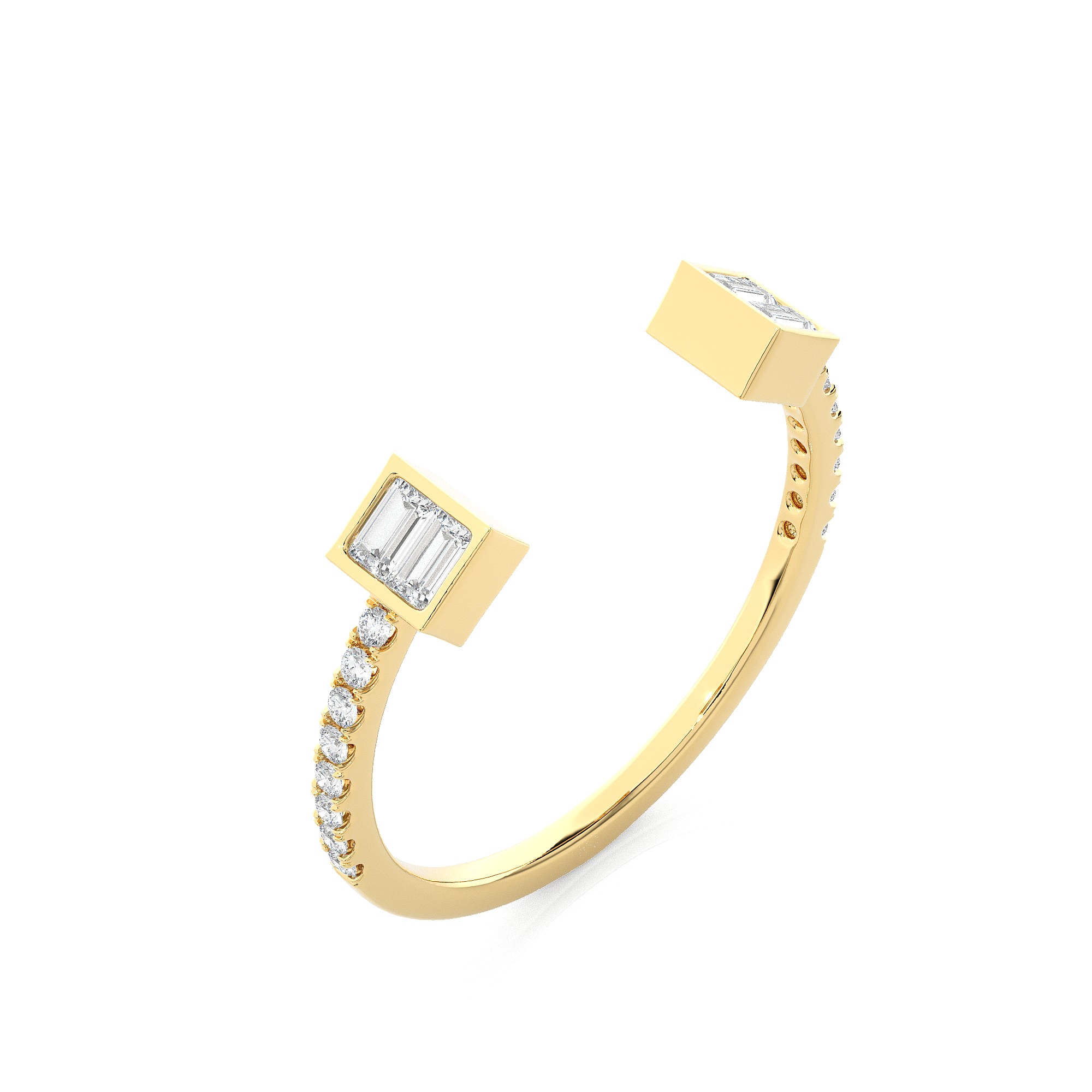 Light Minimalist Diamond Ring 3D print model_3