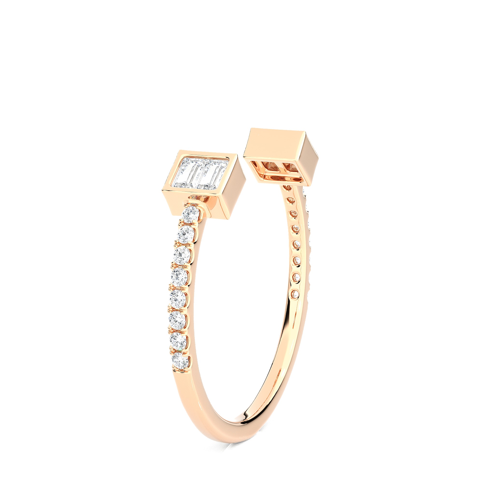 Light Minimalist Diamond Ring 3D print model_6