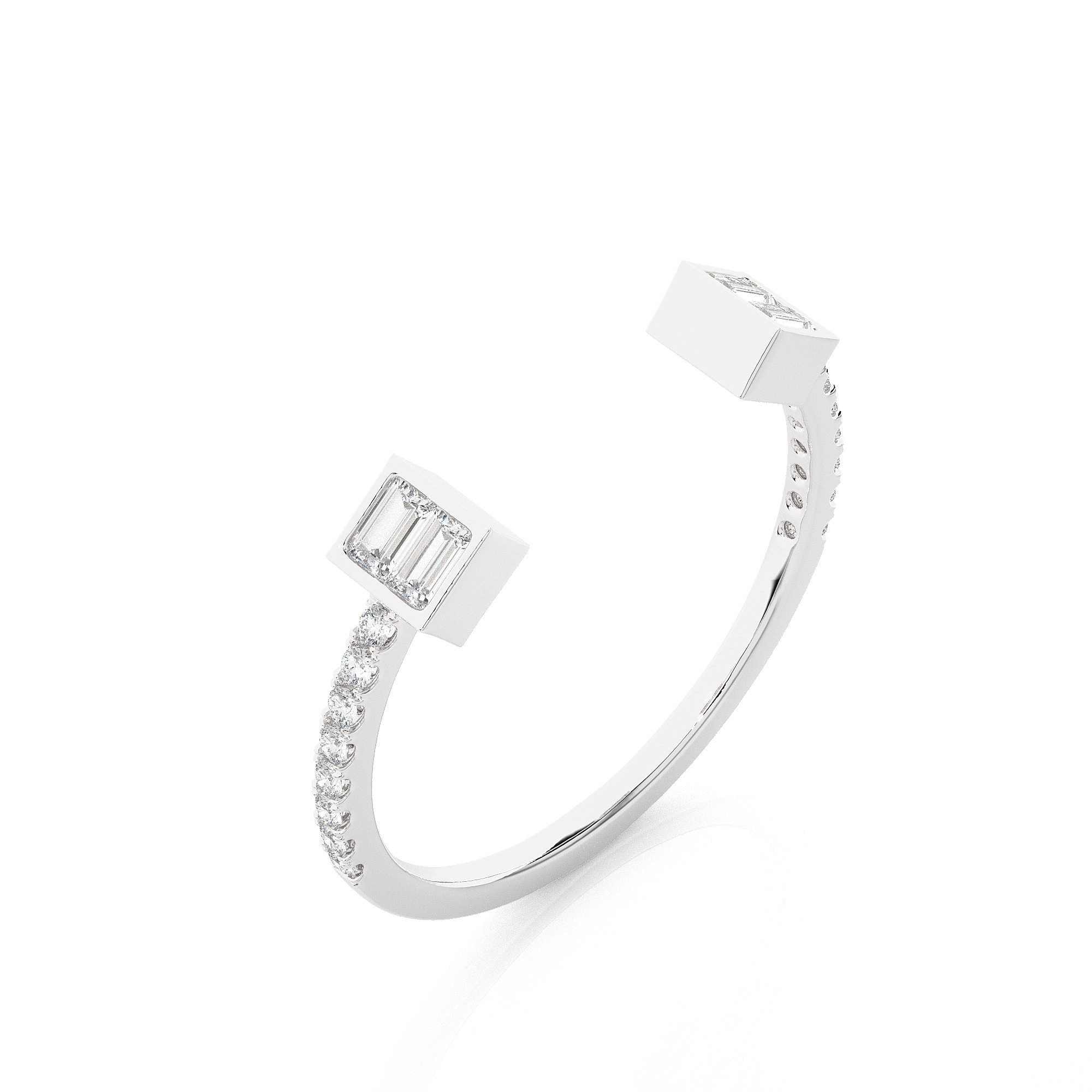 Light Minimalist Diamond Ring 3D print model_4