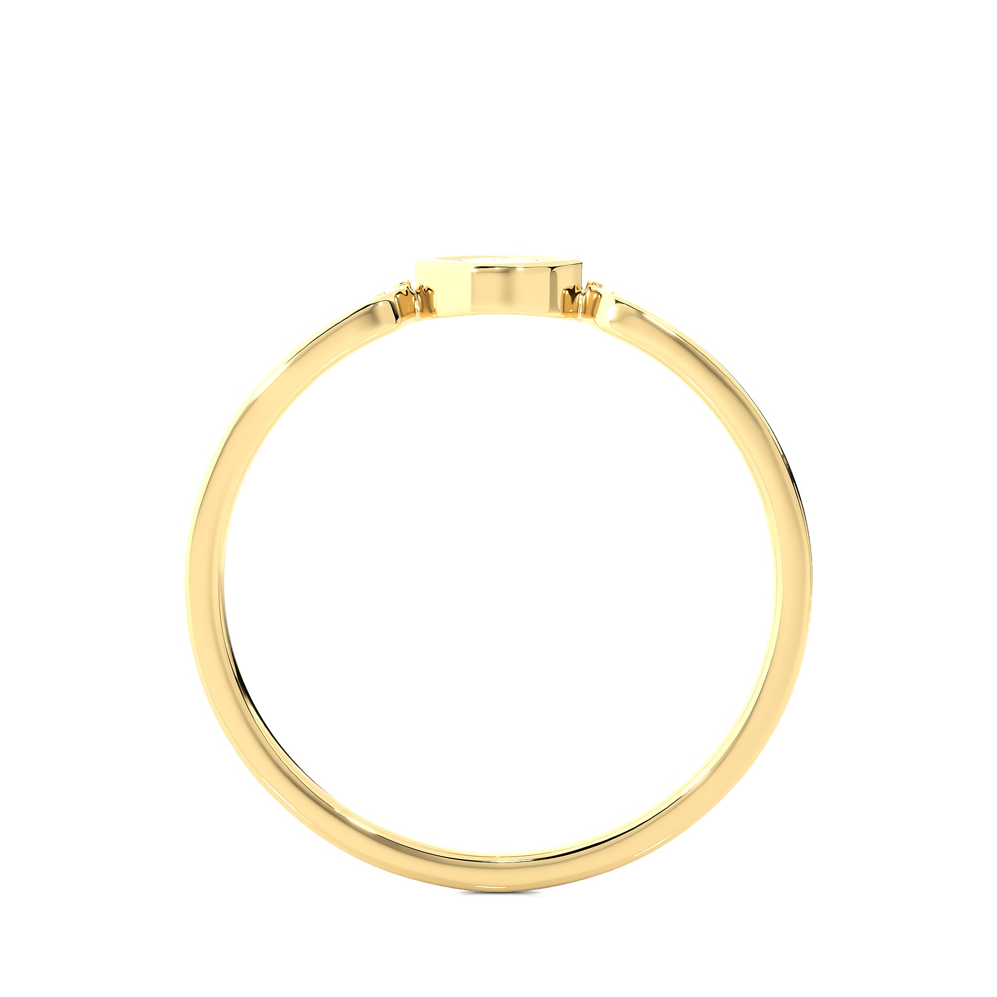 Light Minimalist Diamond Ring 3D print model_11