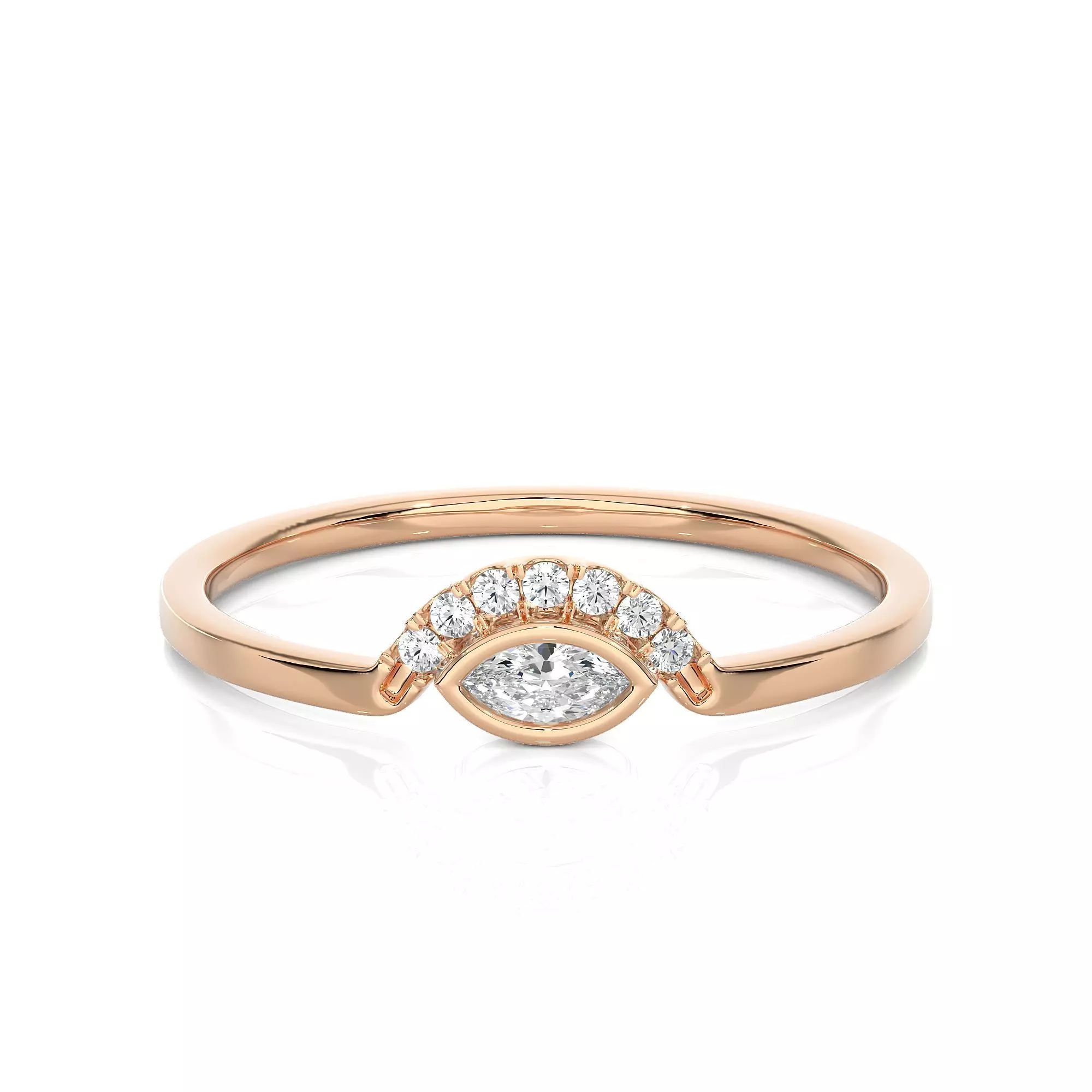 Light Minimalist Diamond Ring 3D print model_0