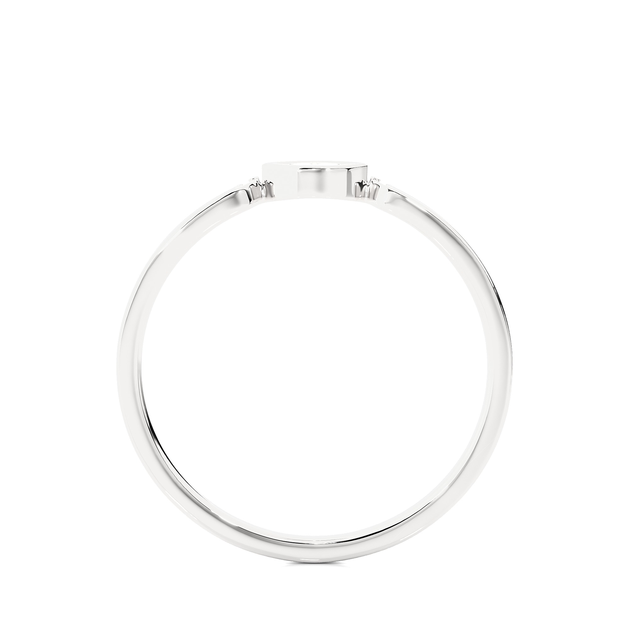 Light Minimalist Diamond Ring 3D print model_12