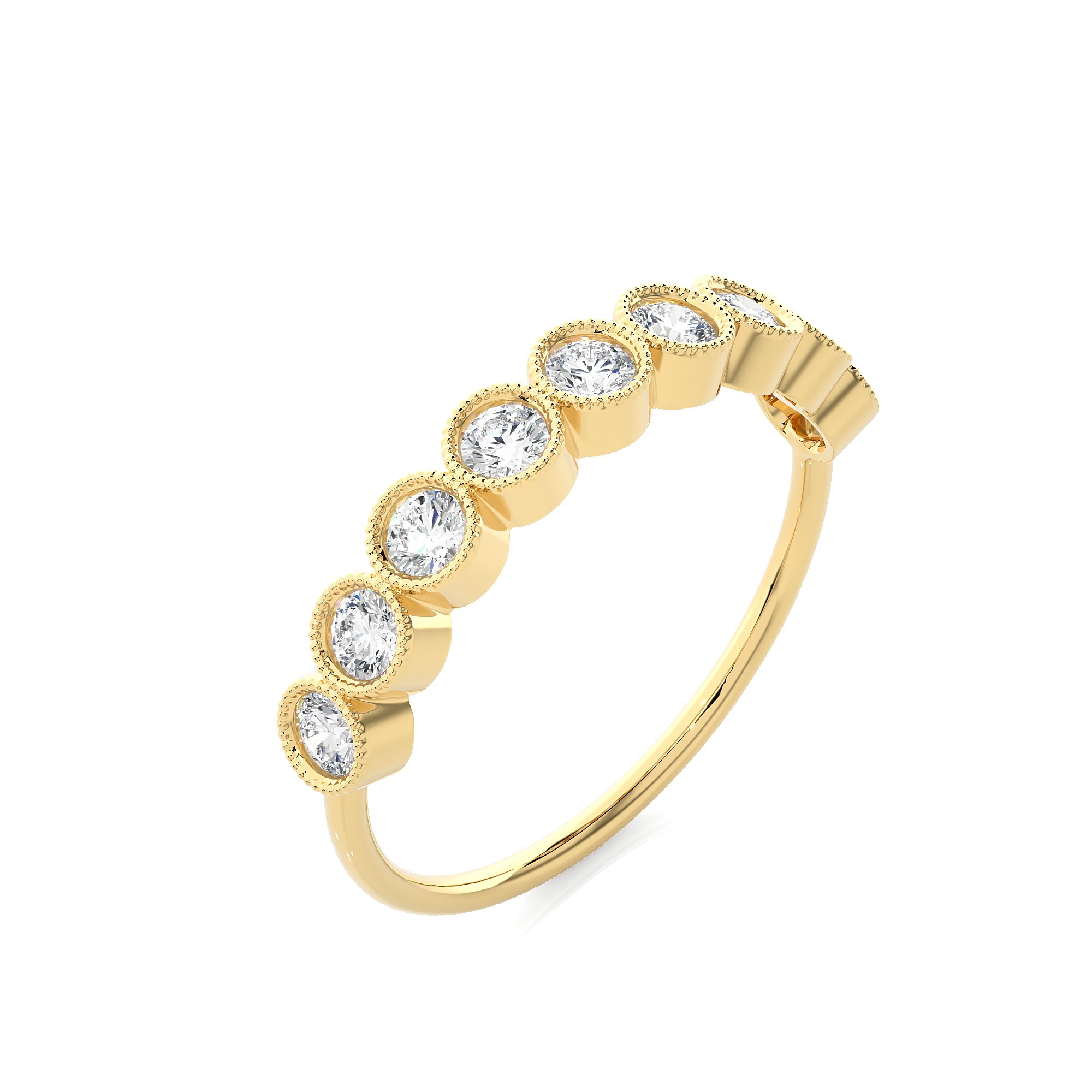 Light Minimalist Diamond Ring 3D print model_3