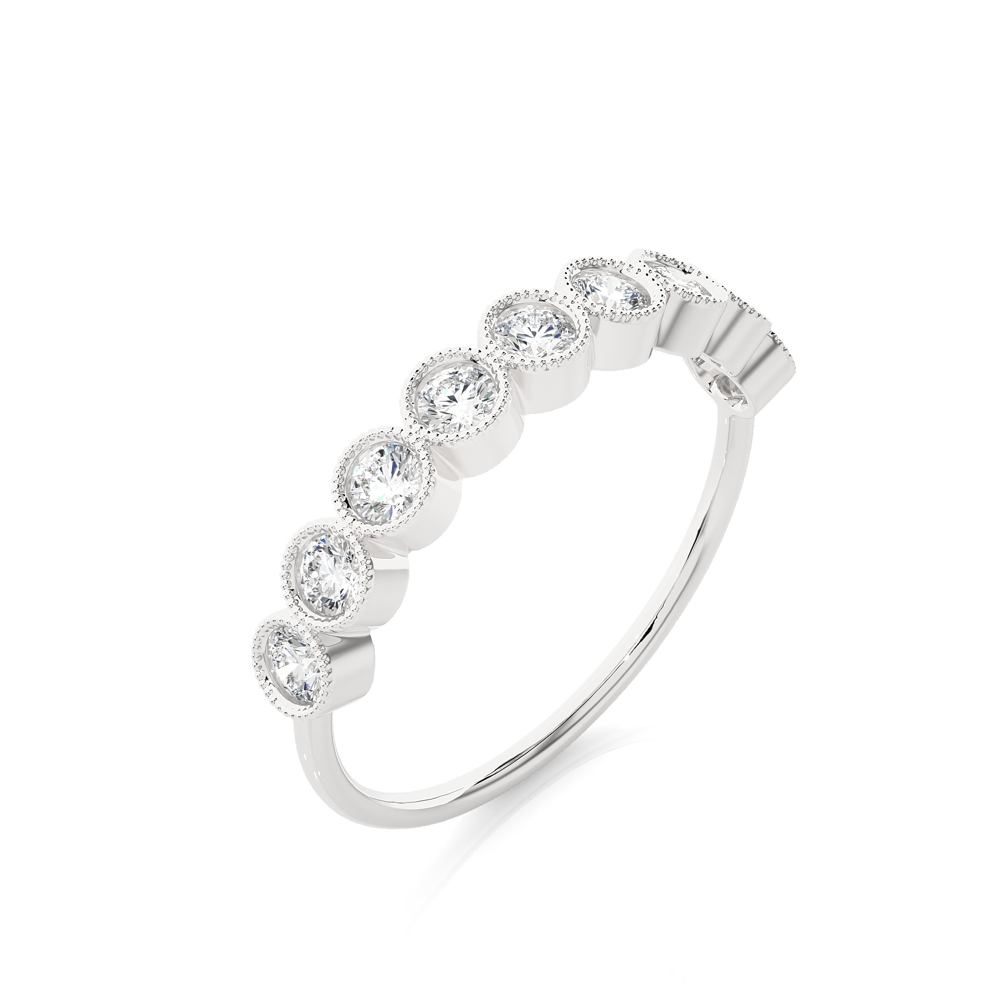 Light Minimalist Diamond Ring 3D print model_4