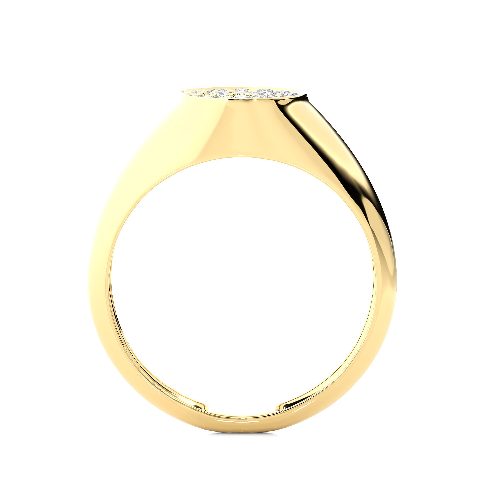 Light Minimalist Diamond Ring 3D print model_11