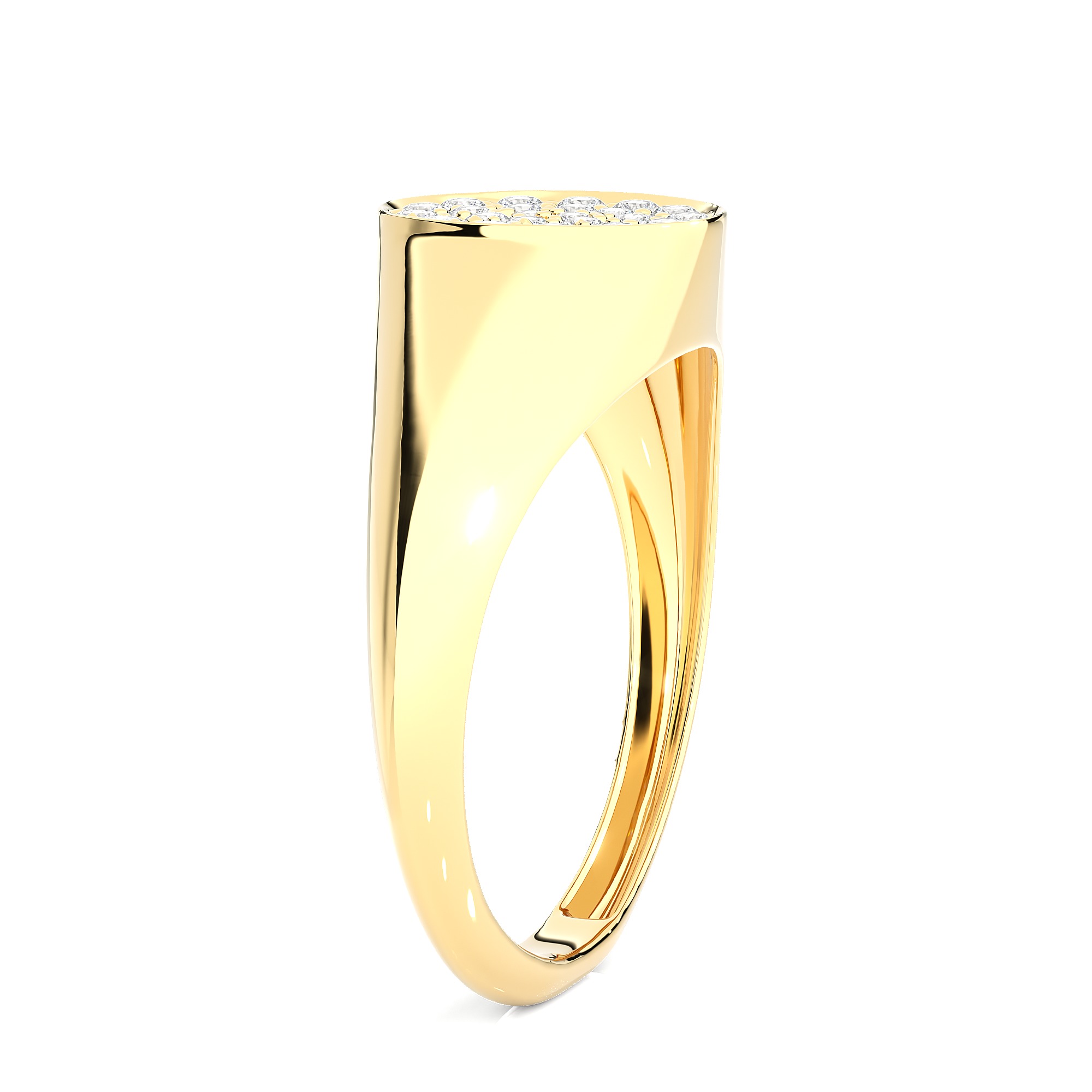 Light Minimalist Diamond Ring 3D print model_9
