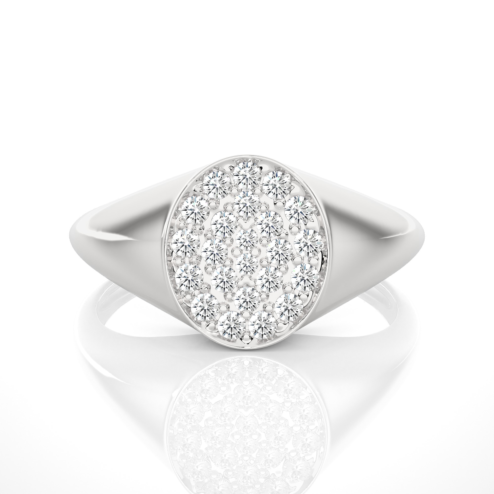 Light Minimalist Diamond Ring 3D print model_2