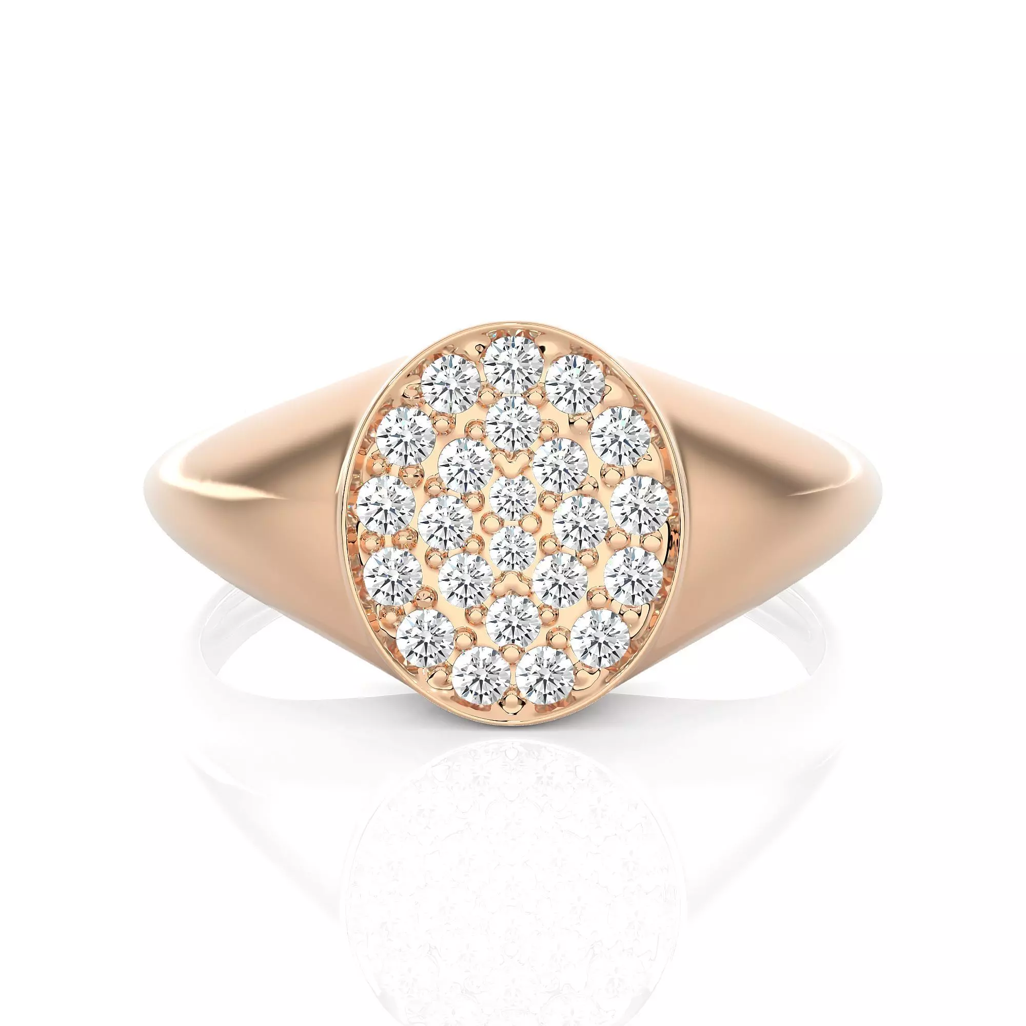 Light Minimalist Diamond Ring 3D print model_0