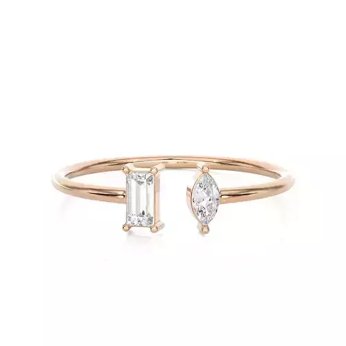 Light Minimalist Diamond Ring 3D print model