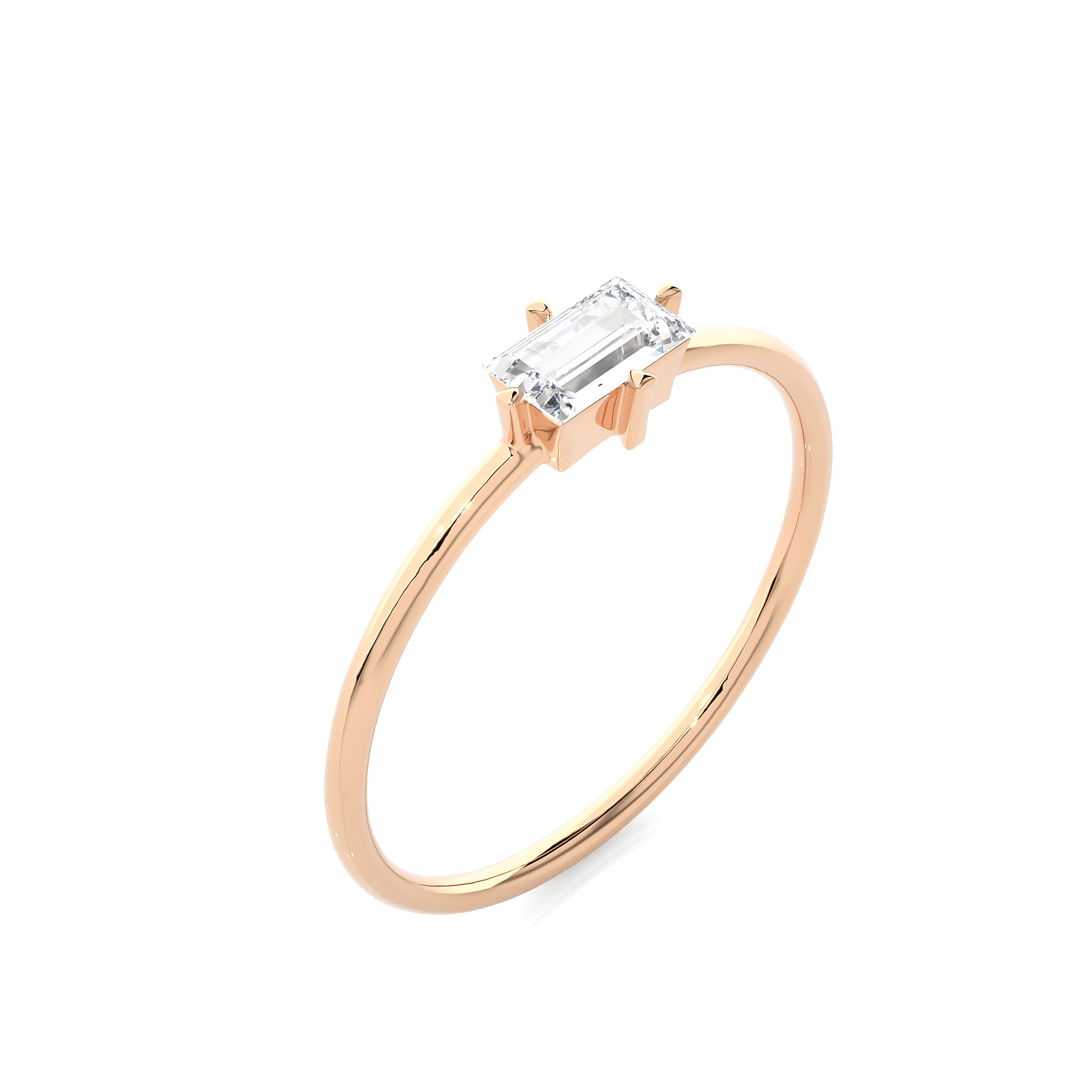 Light Minimalist Diamond Ring 3D print model_5