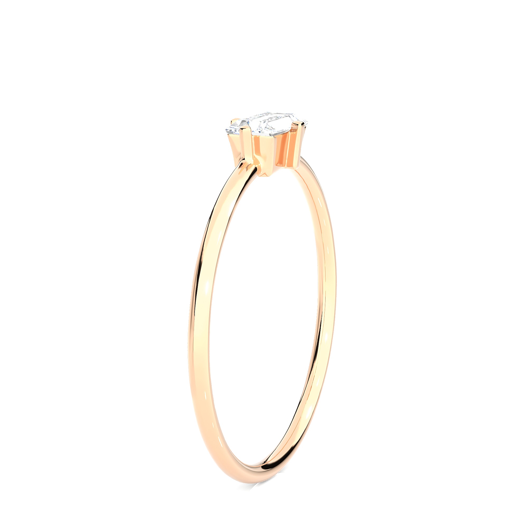 Light Minimalist Diamond Ring 3D print model_7