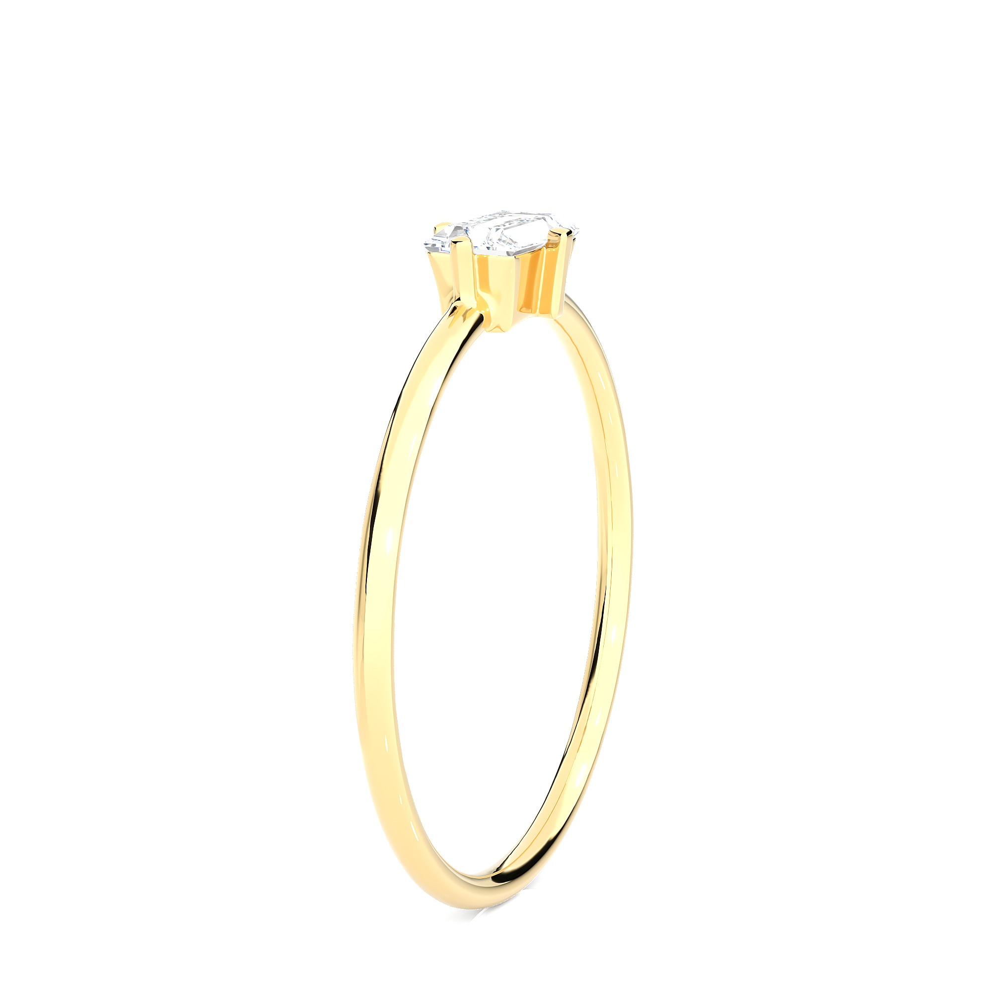 Light Minimalist Diamond Ring 3D print model_9