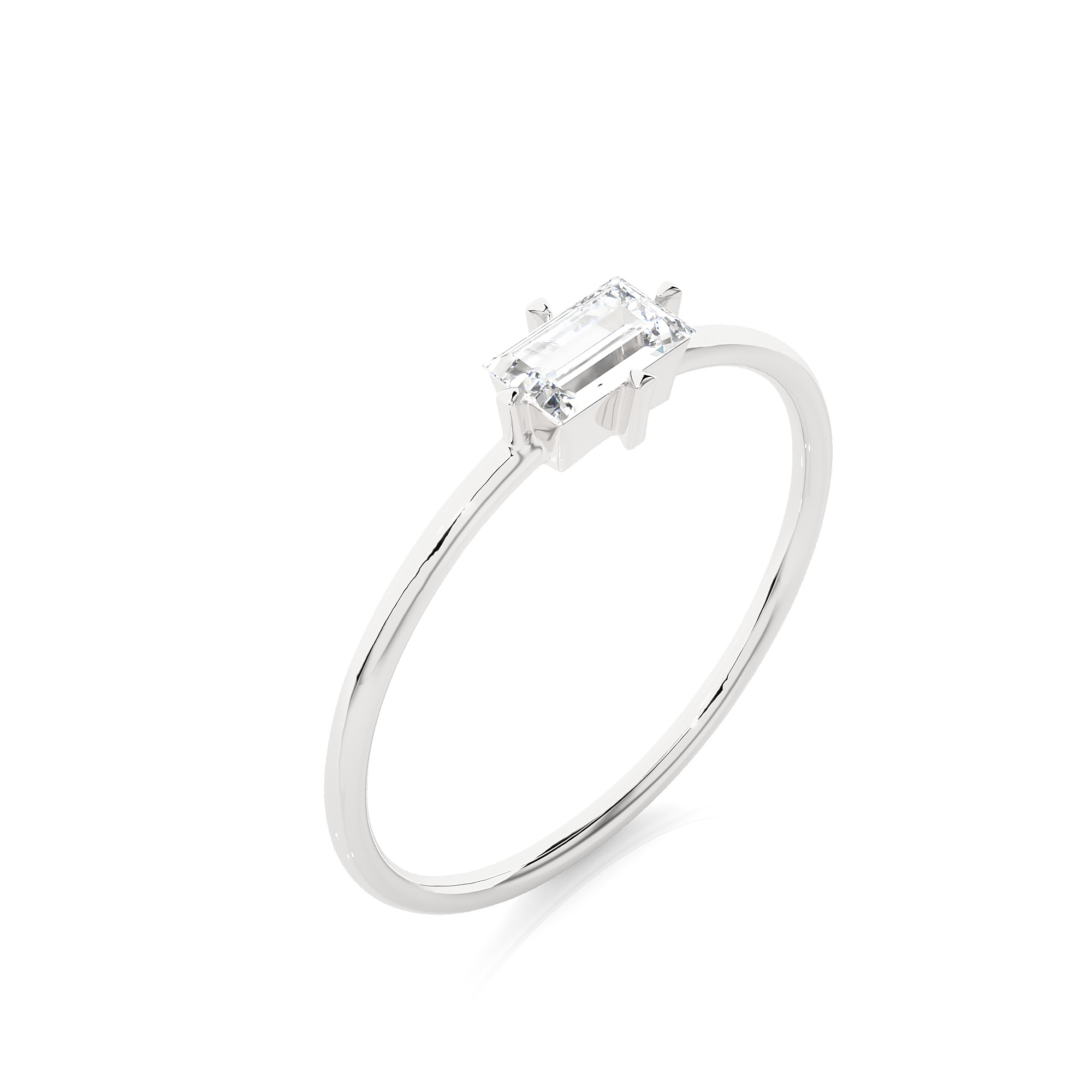 Light Minimalist Diamond Ring 3D print model_6