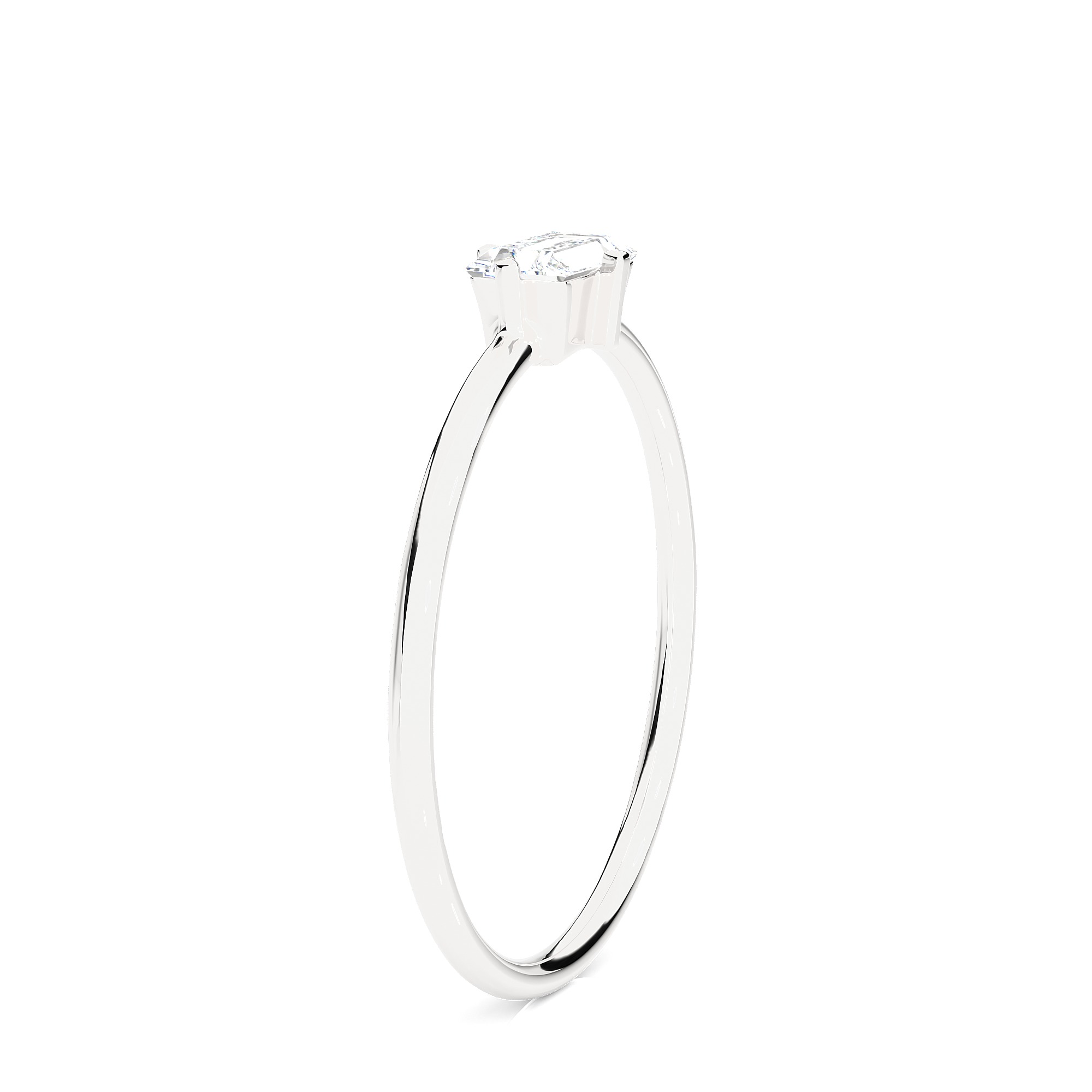 Light Minimalist Diamond Ring 3D print model_8