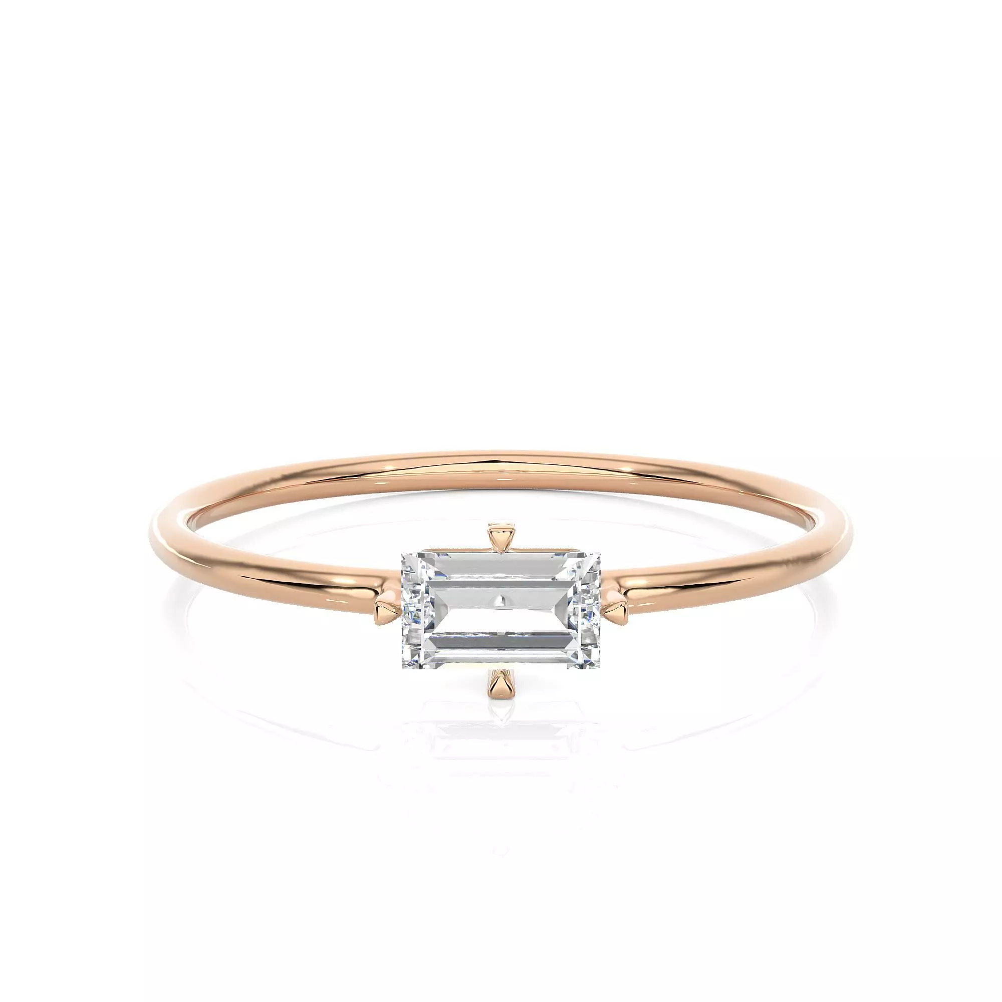 Light Minimalist Diamond Ring 3D print model_0