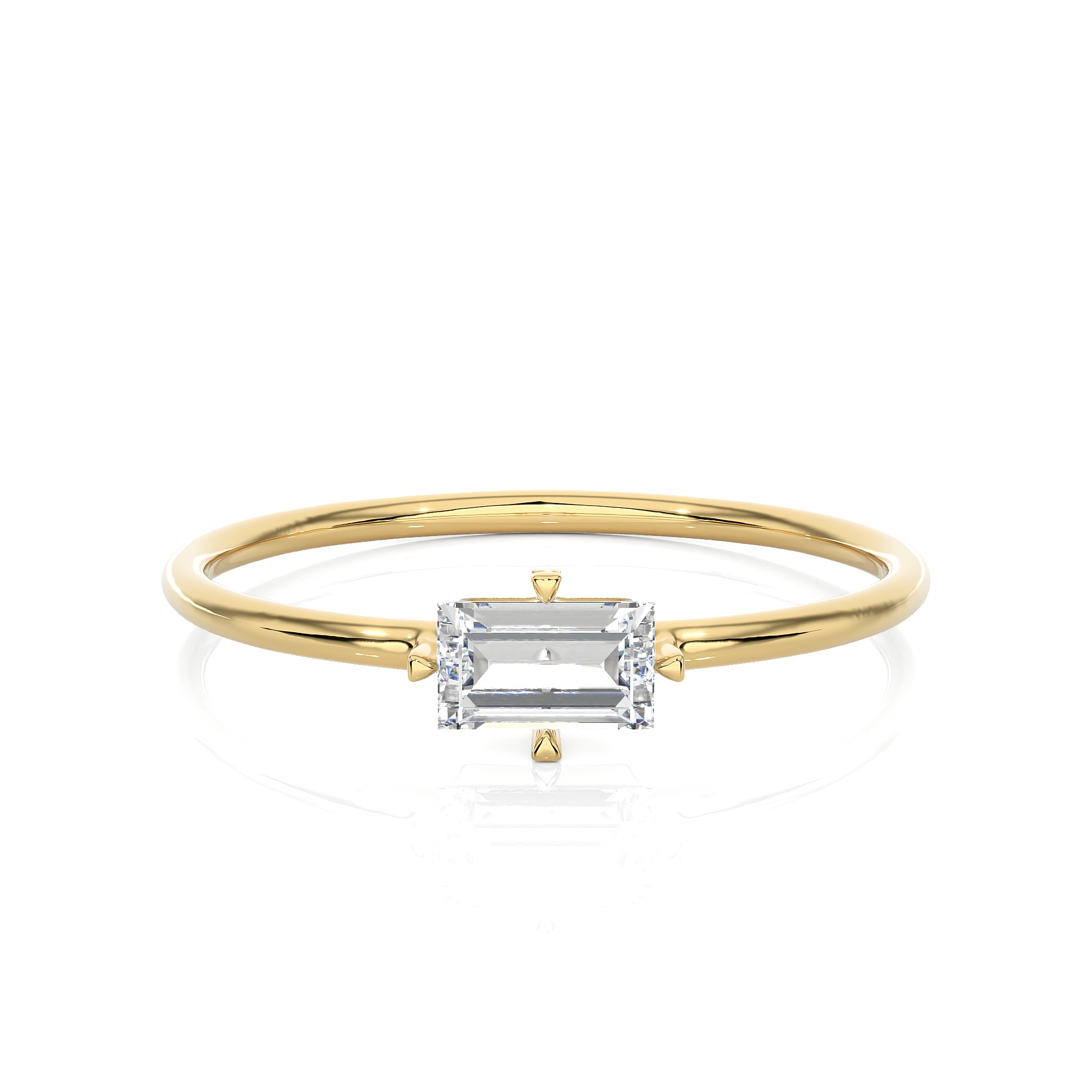 Light Minimalist Diamond Ring 3D print model_2