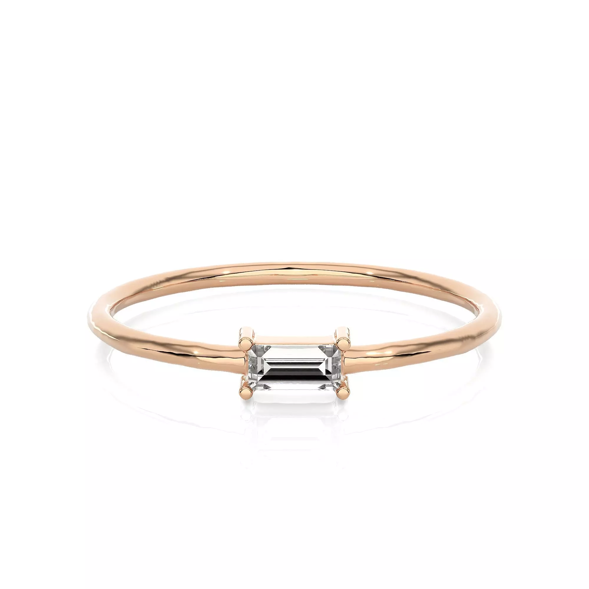 Light Minimalist Diamond Ring 3D print model_0