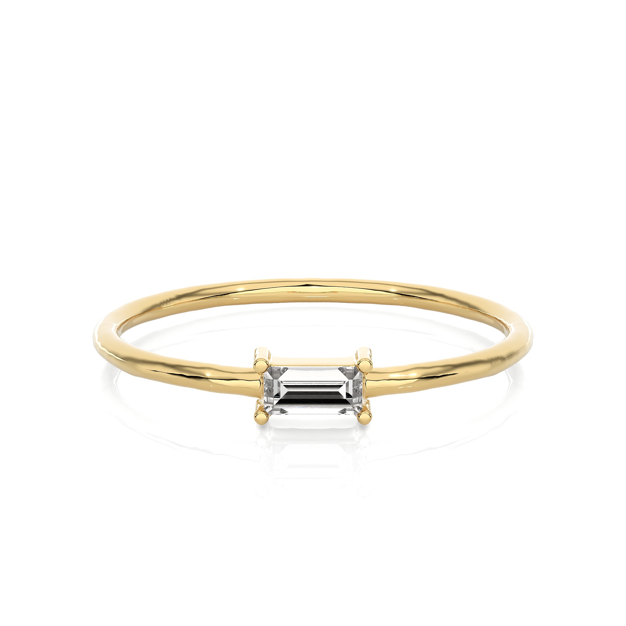 Light Minimalist Diamond Ring 3D print model_2