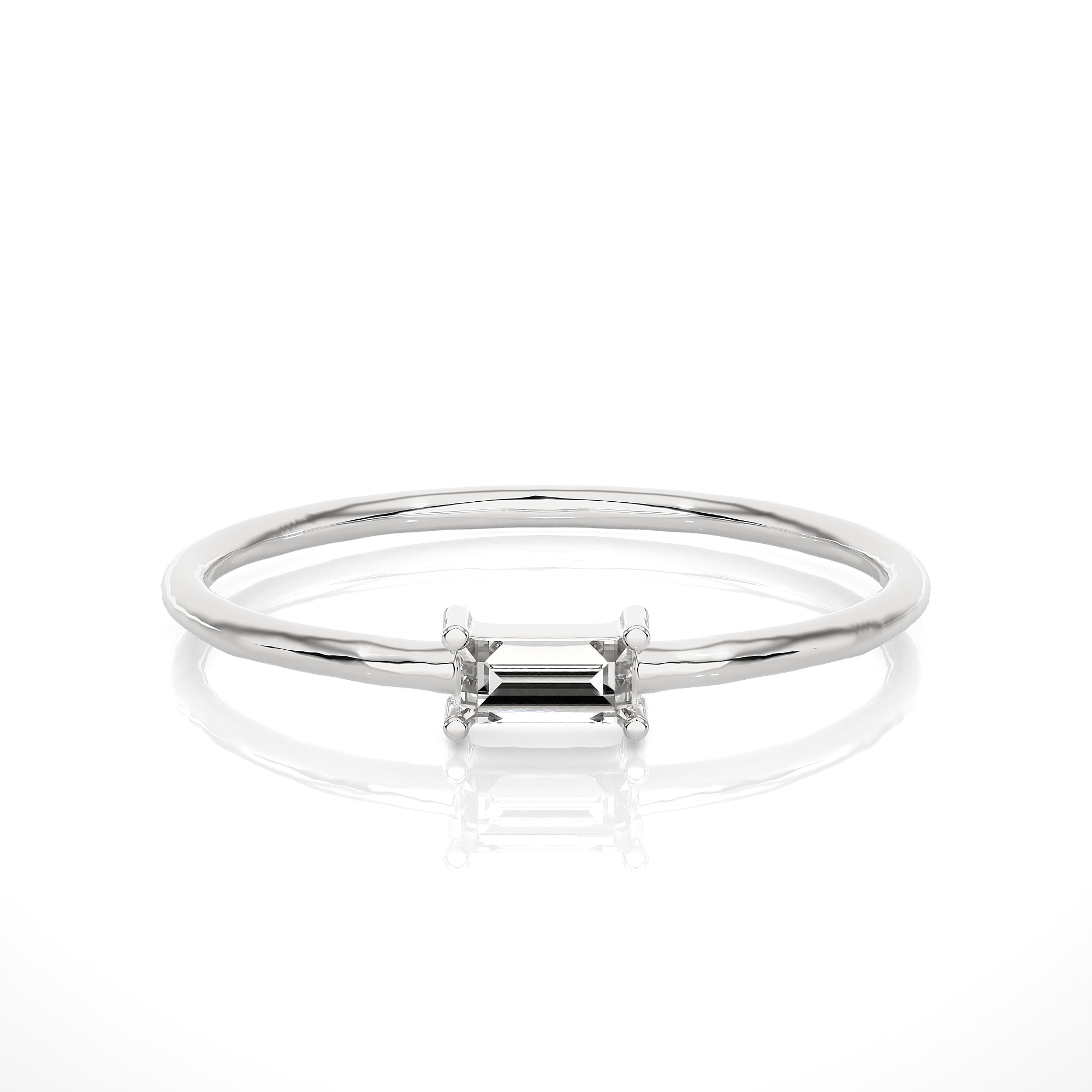 Light Minimalist Diamond Ring 3D print model_1