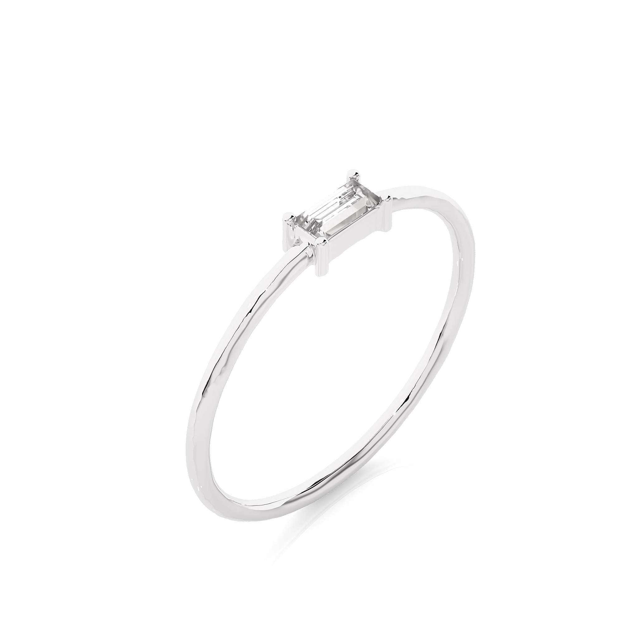 Light Minimalist Diamond Ring 3D print model_3