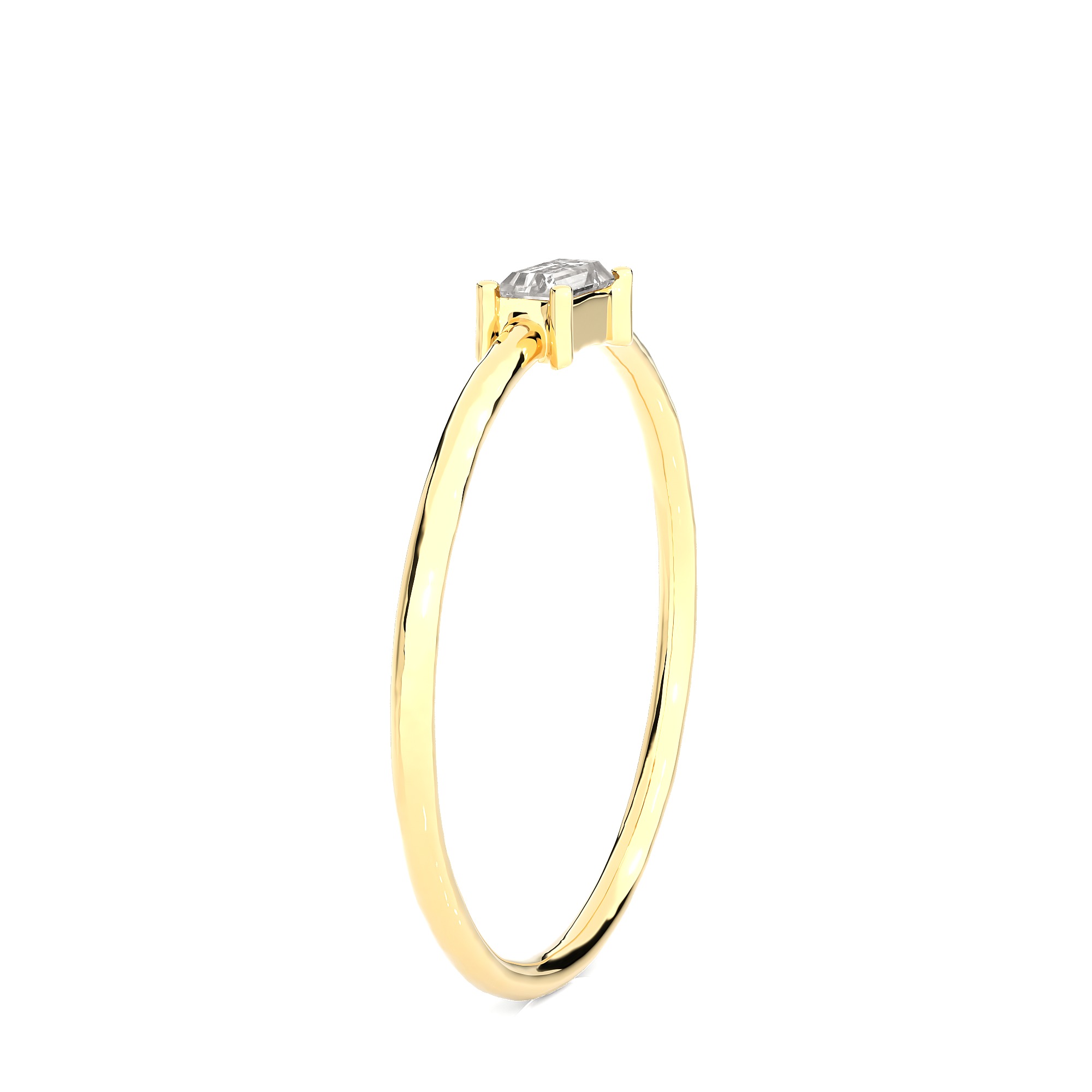 Light Minimalist Diamond Ring 3D print model_9