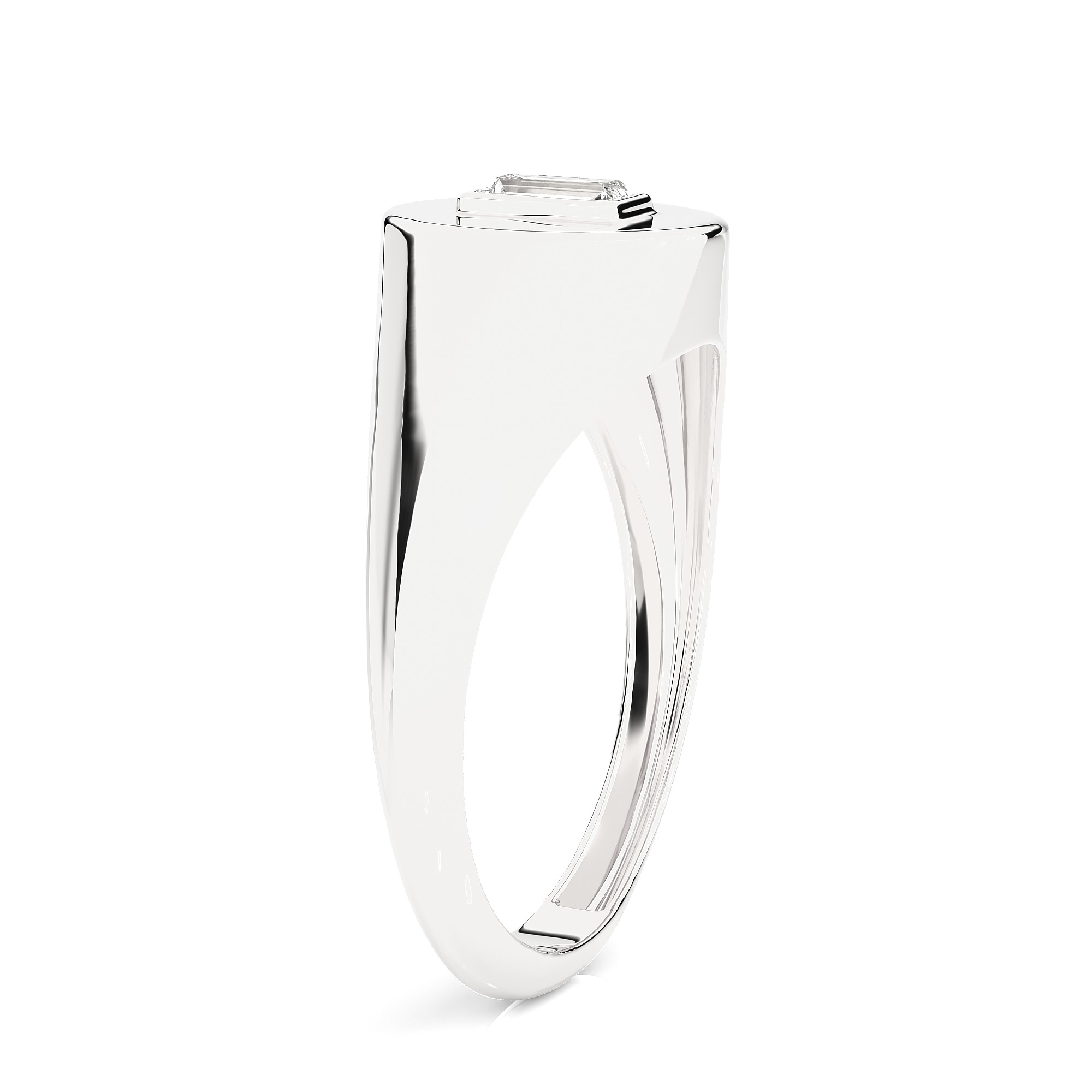 Light Minimalist Diamond Ring 3D print model_8
