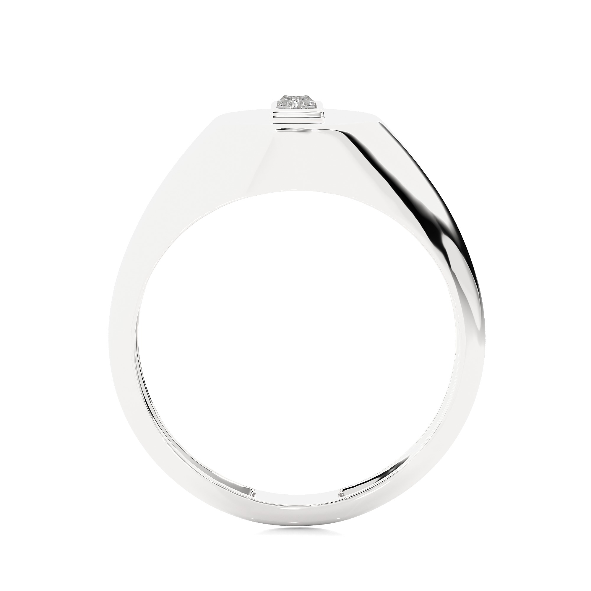 Light Minimalist Diamond Ring 3D print model_11