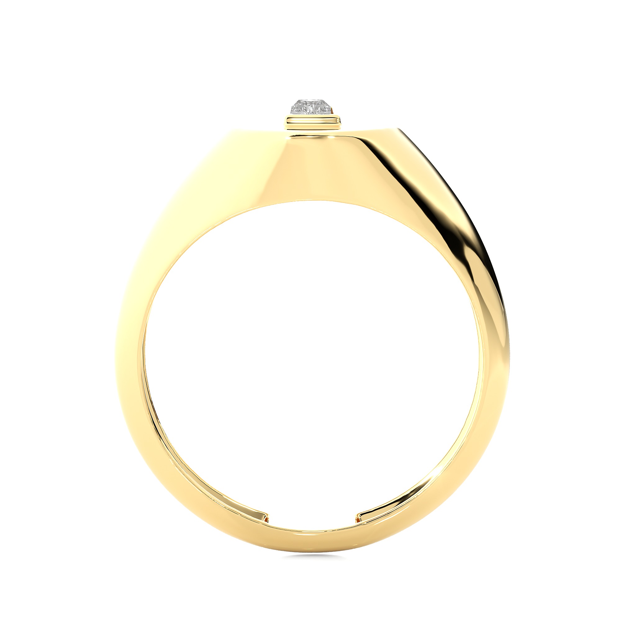 Light Minimalist Diamond Ring 3D print model_12