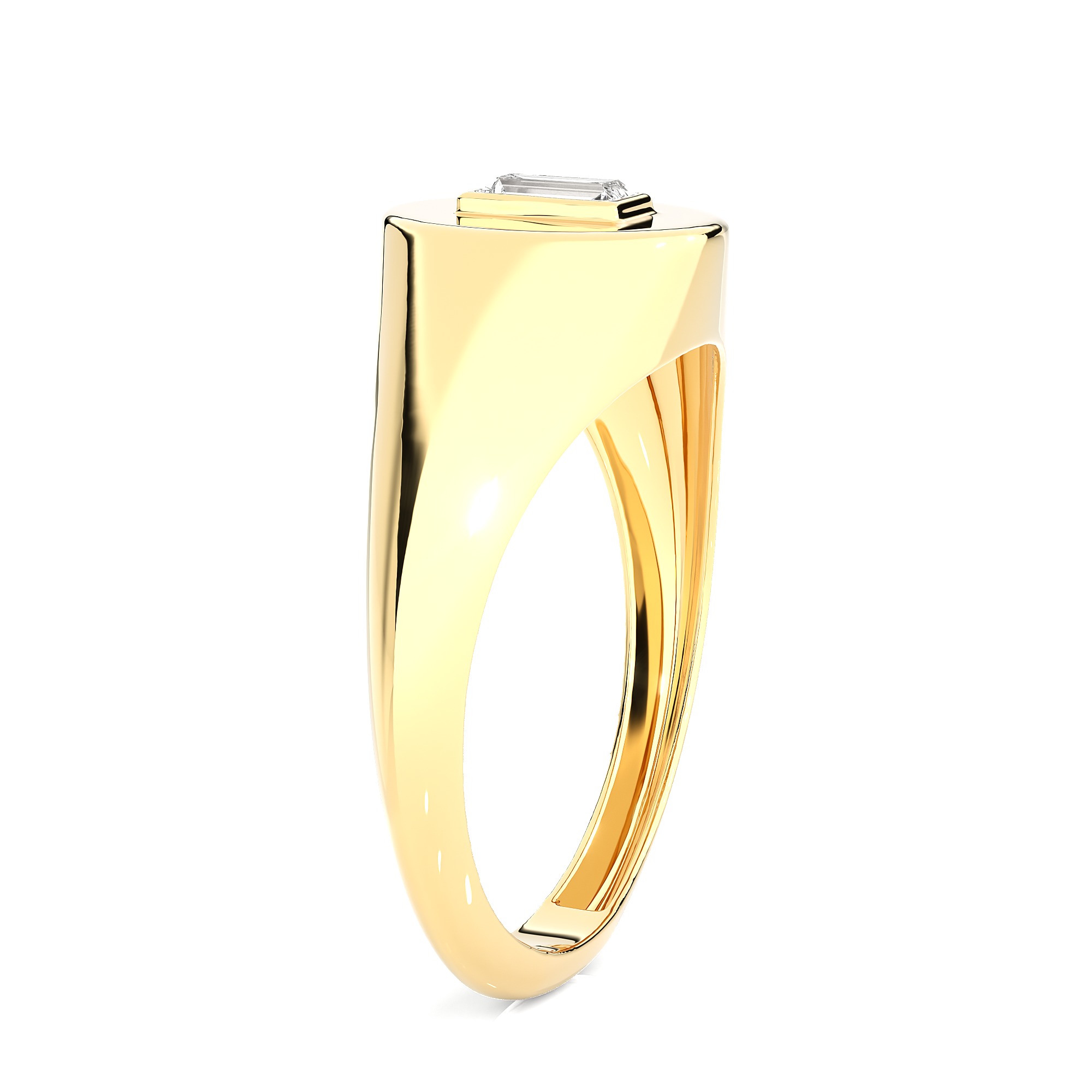 Light Minimalist Diamond Ring 3D print model_9