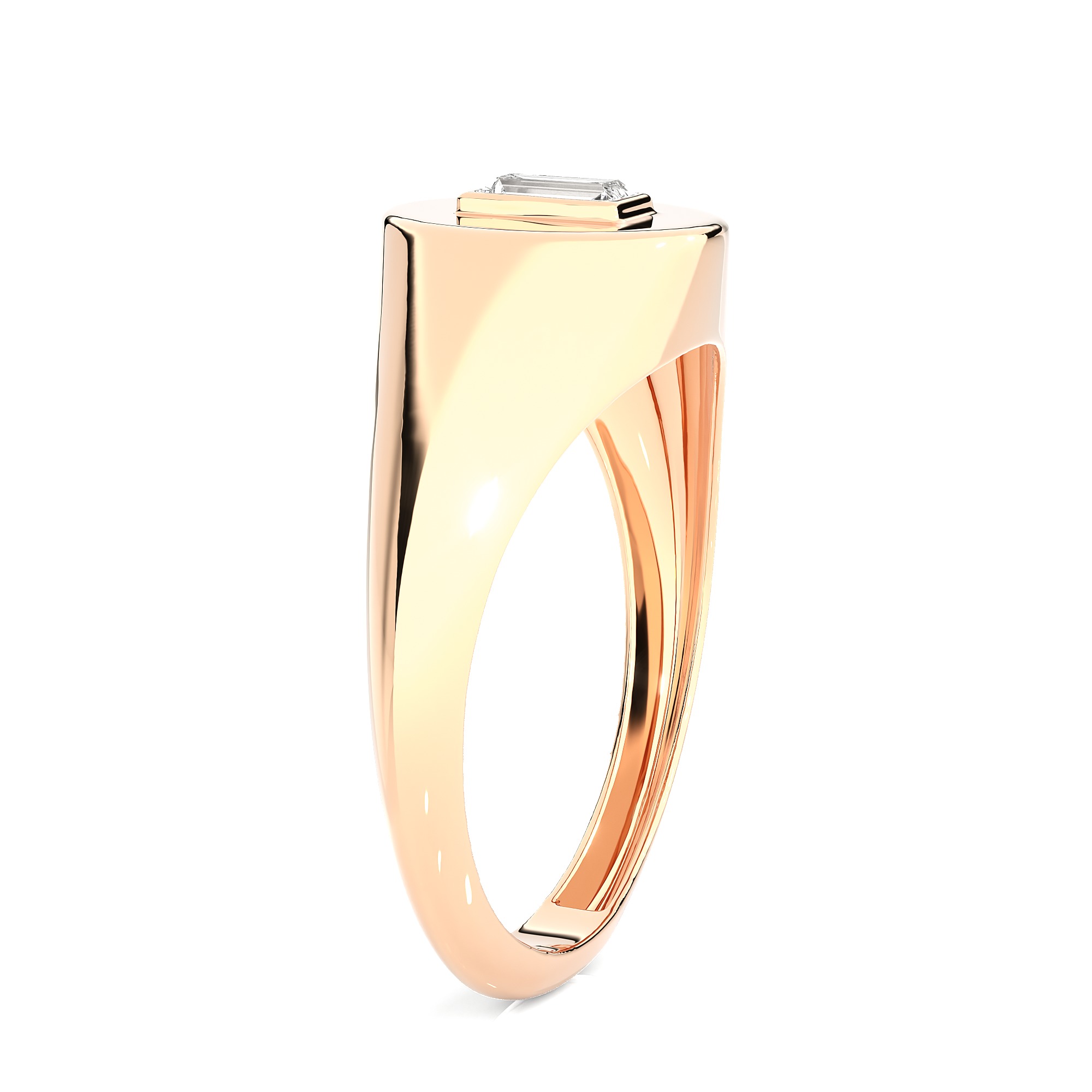 Light Minimalist Diamond Ring 3D print model_7